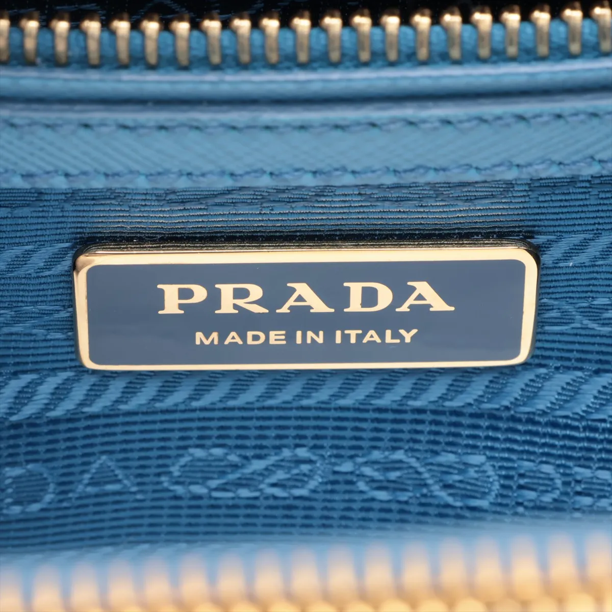 Saffiano Leather 2-Way Handbag, Blue — view 13