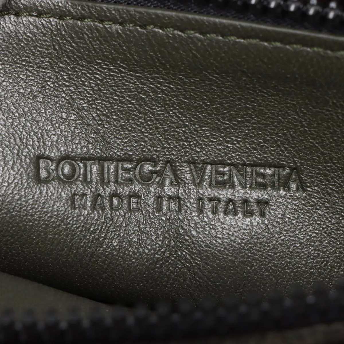 Maxi Intrecciato Leather Khaki Document Case — view 8