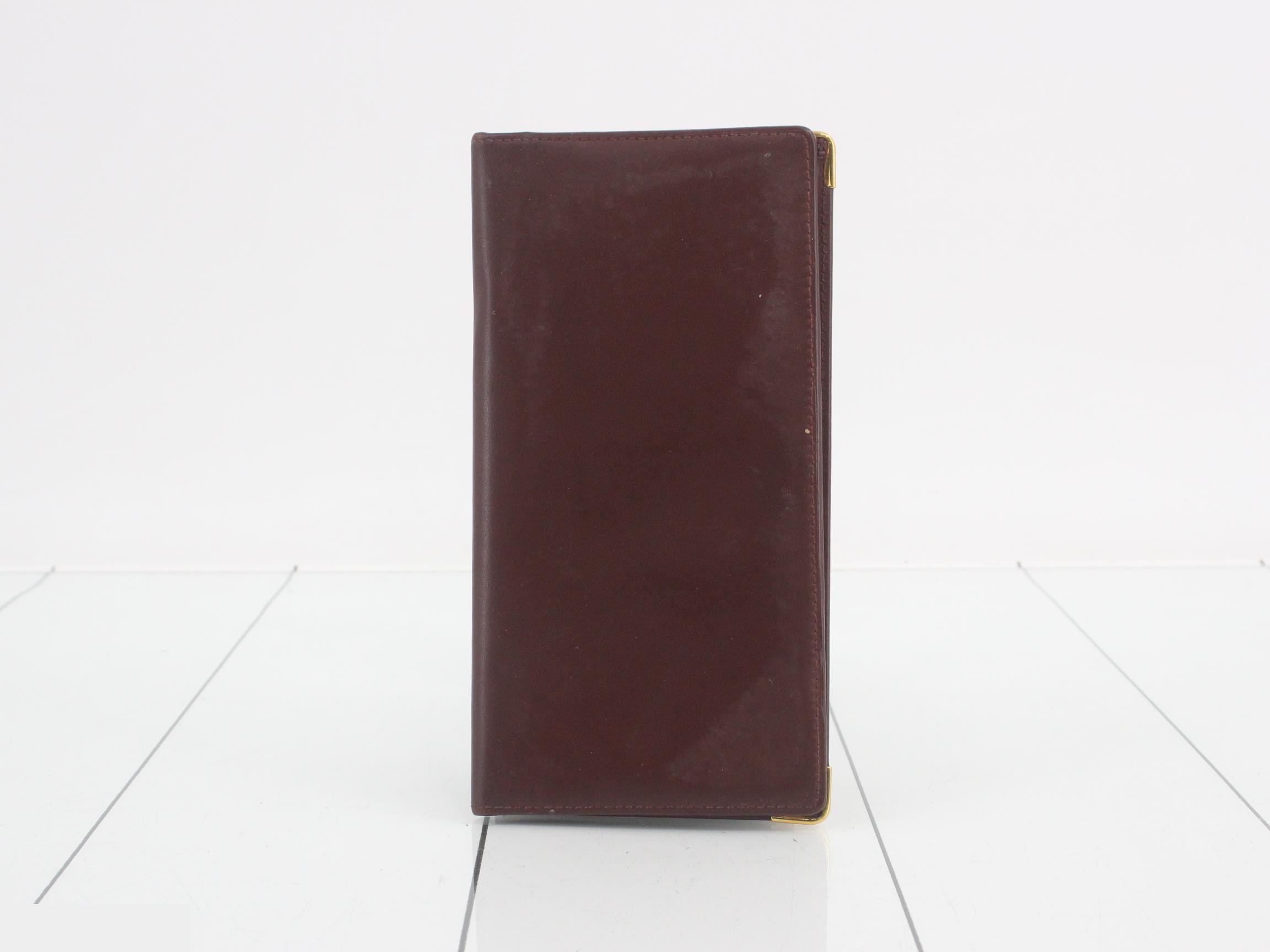 Mustline Leather Billfold/Bi-fold Long Wallet, Bordeaux — view 2
