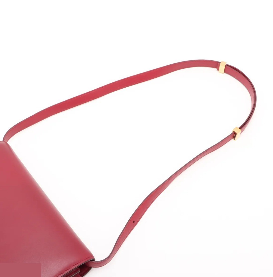 Classic Box Leather Shoulder Bag, Red — view 5