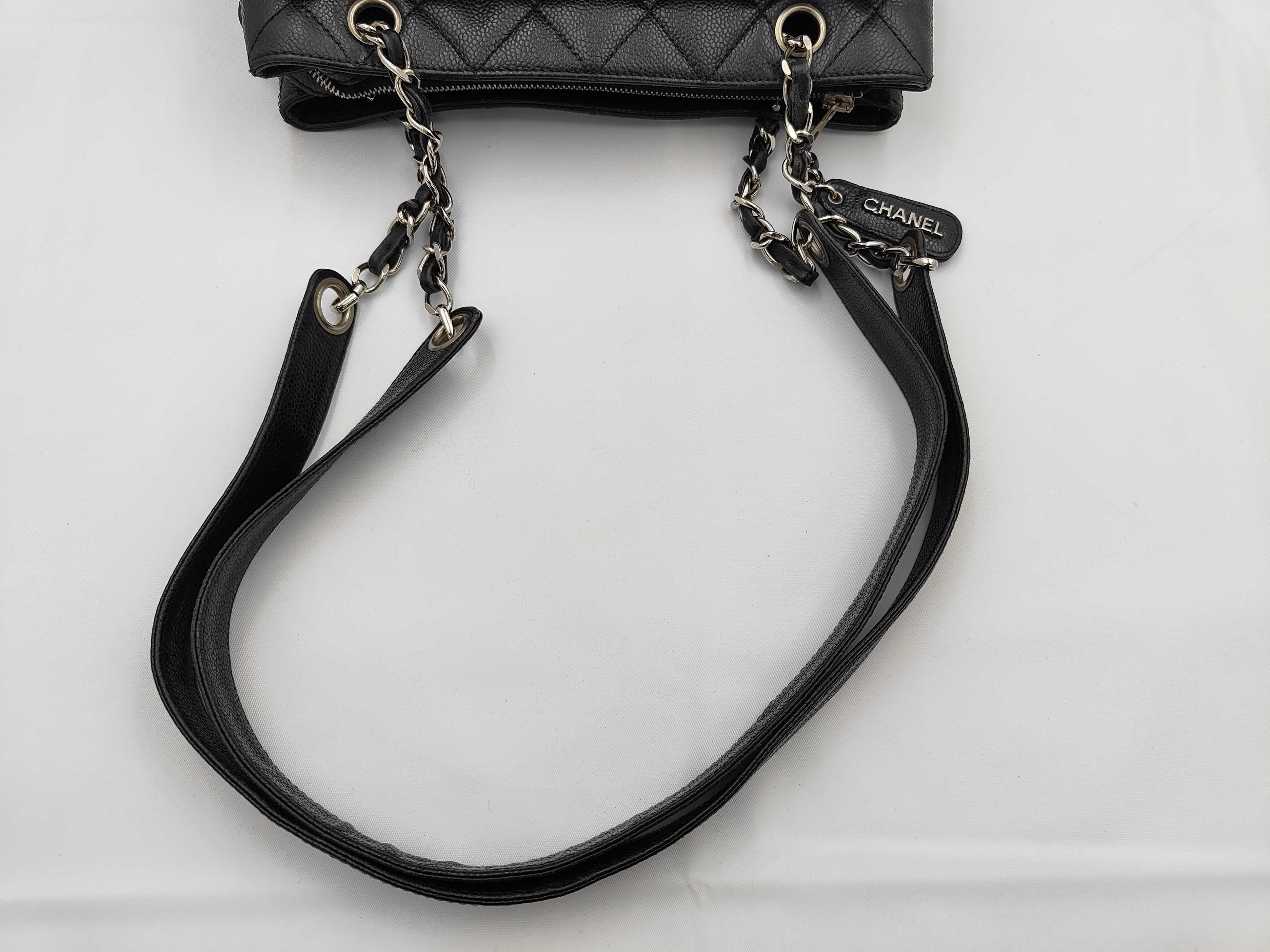 Matelassé Shoulder Bag, Caviar Leather, Chain, Silver Hardware, Black, Series 4 — view 3