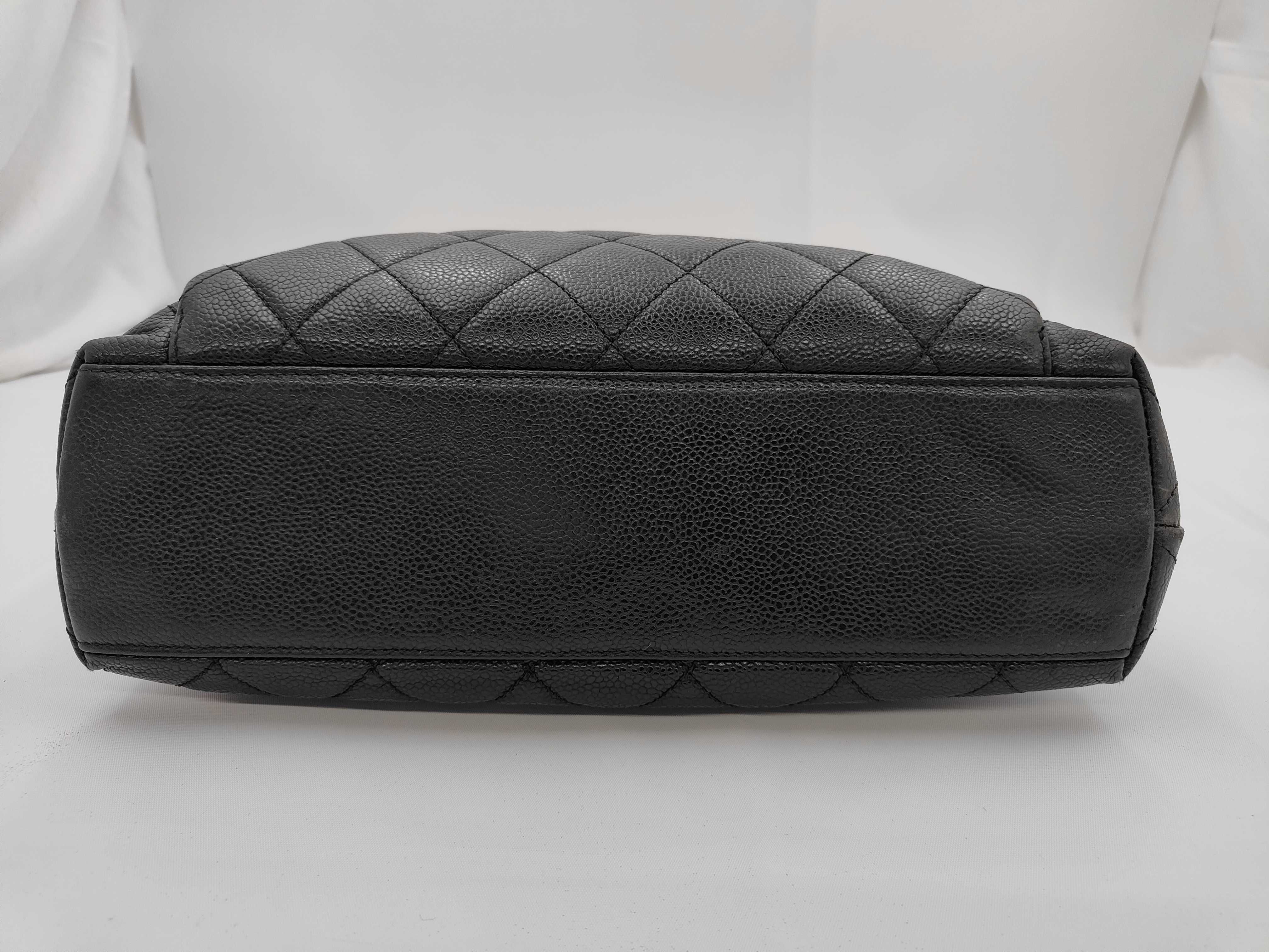 Matelassé Shoulder Bag, Caviar Leather, Chain, Silver Hardware, Black, Series 4 — view 5