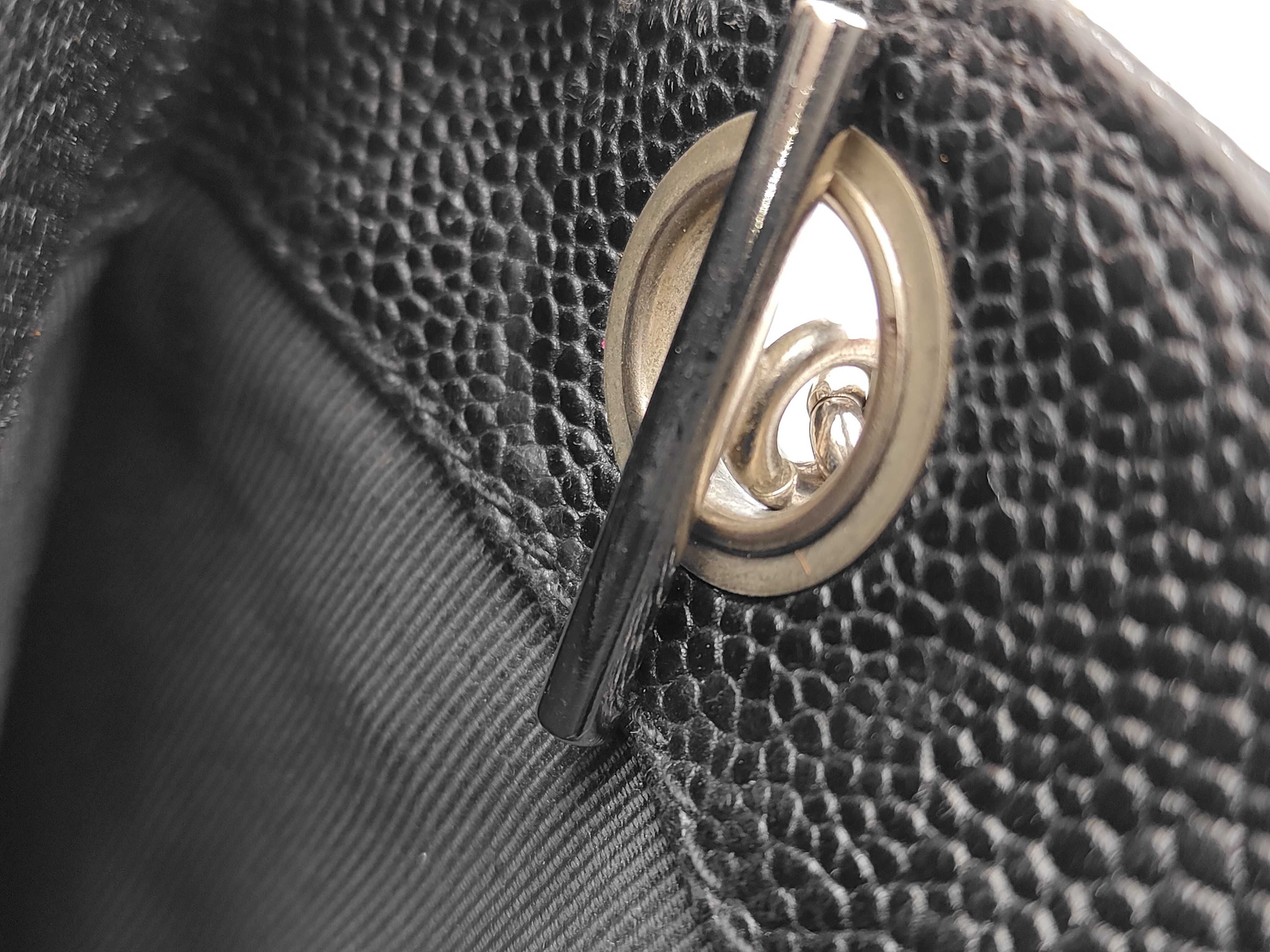 Matelassé Shoulder Bag, Caviar Leather, Chain, Silver Hardware, Black, Series 4 — view 7