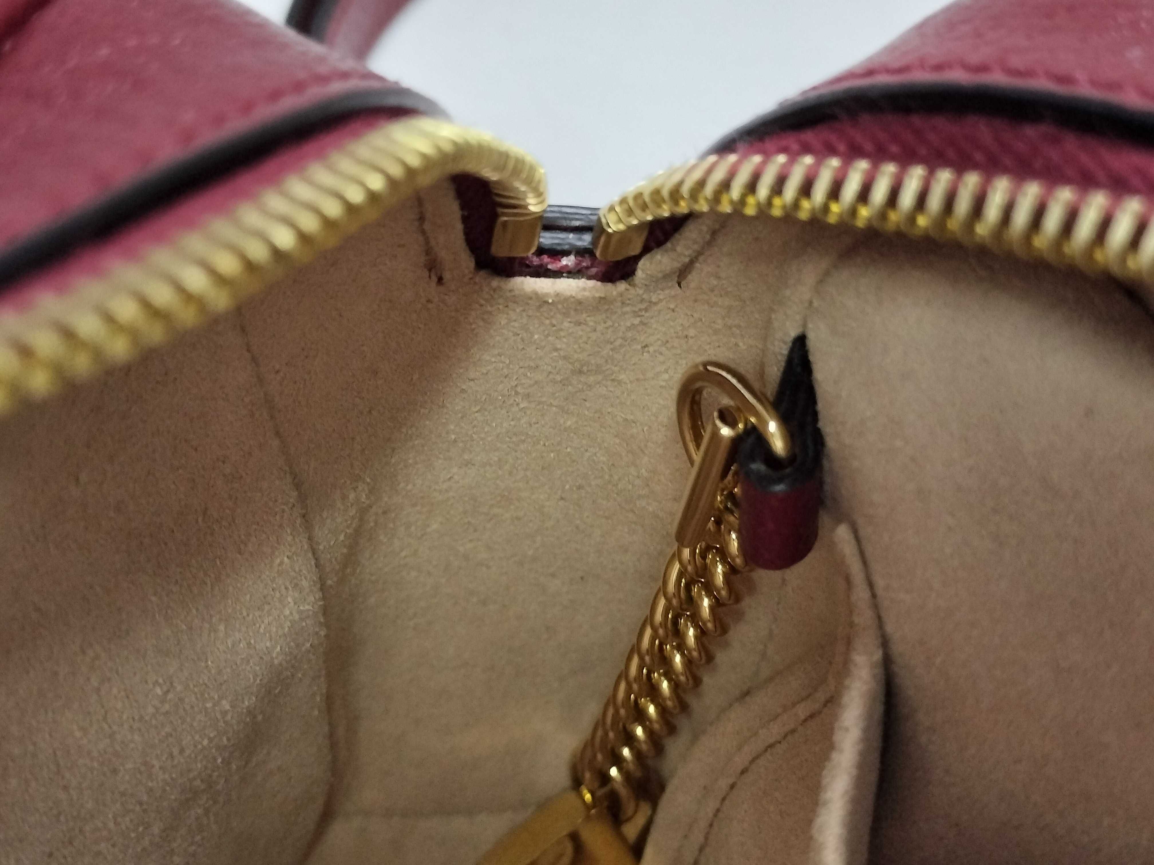 GG Supreme Doraemon x Gucci Mini GG Supreme PVC x Leather Shoulder Bag Brown x Red 647784 Shoulder Bag — view 12