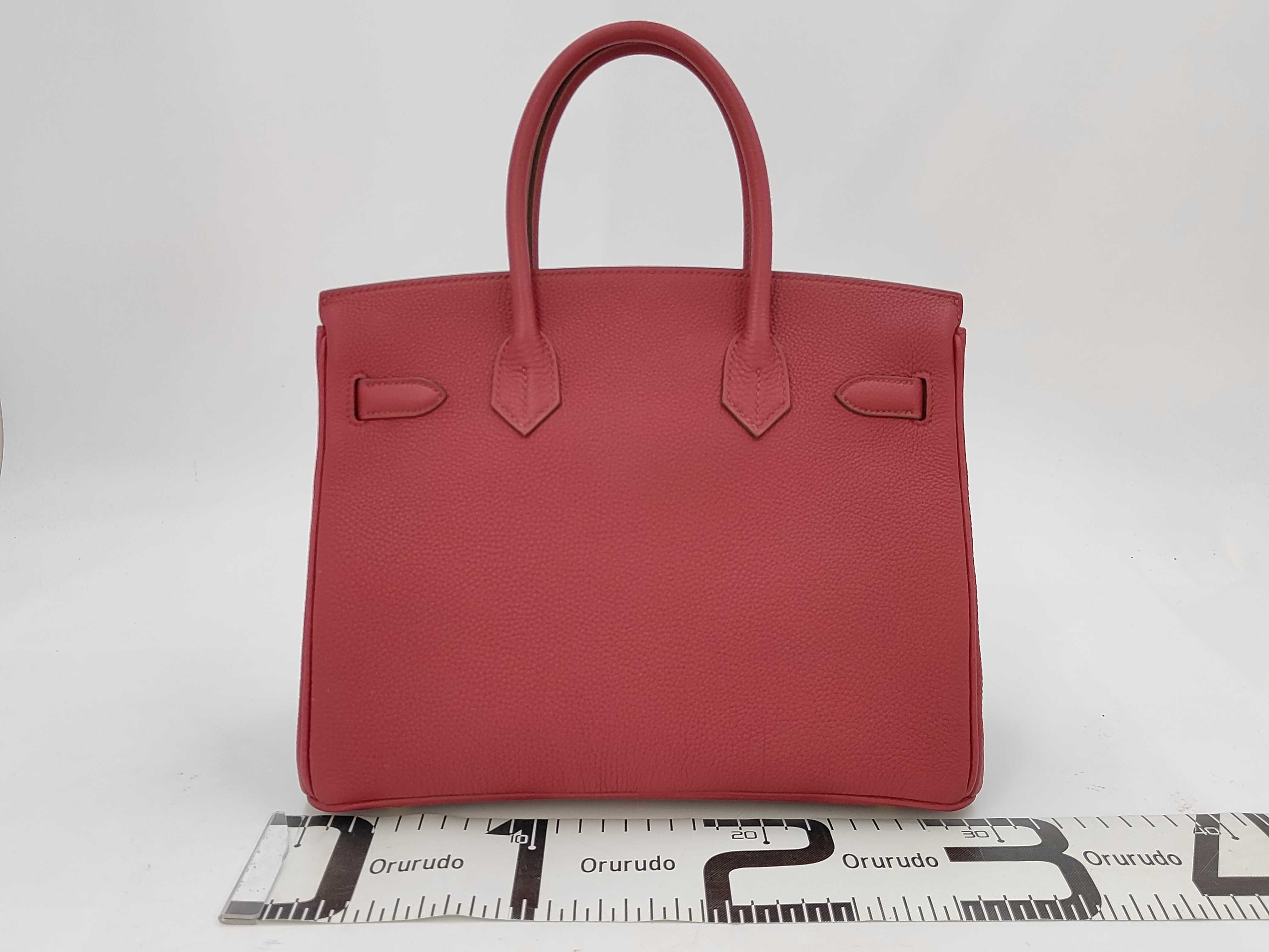 Birkin 30 Togo Ruby Gold Hardware B Stamp Handbag — view 2