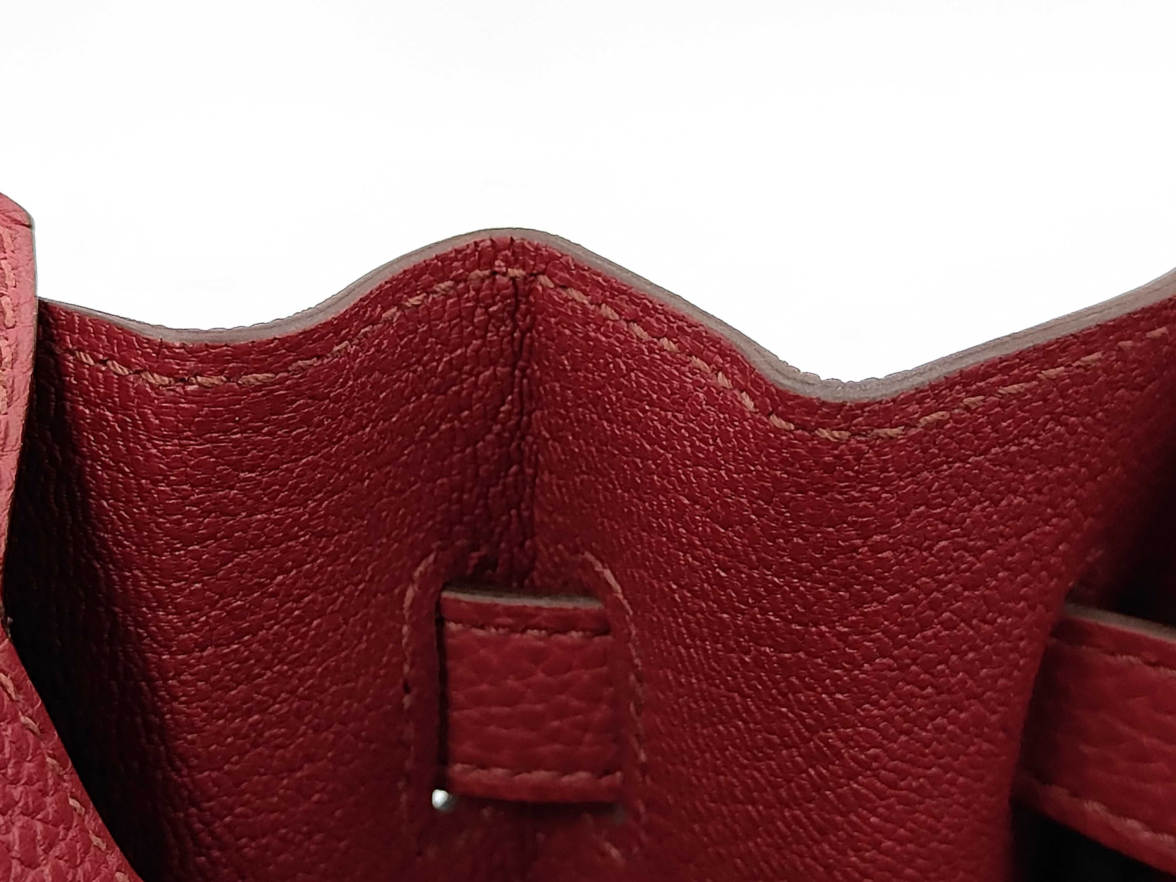 Birkin 30 Togo Ruby Gold Hardware B Stamp Handbag — view 13