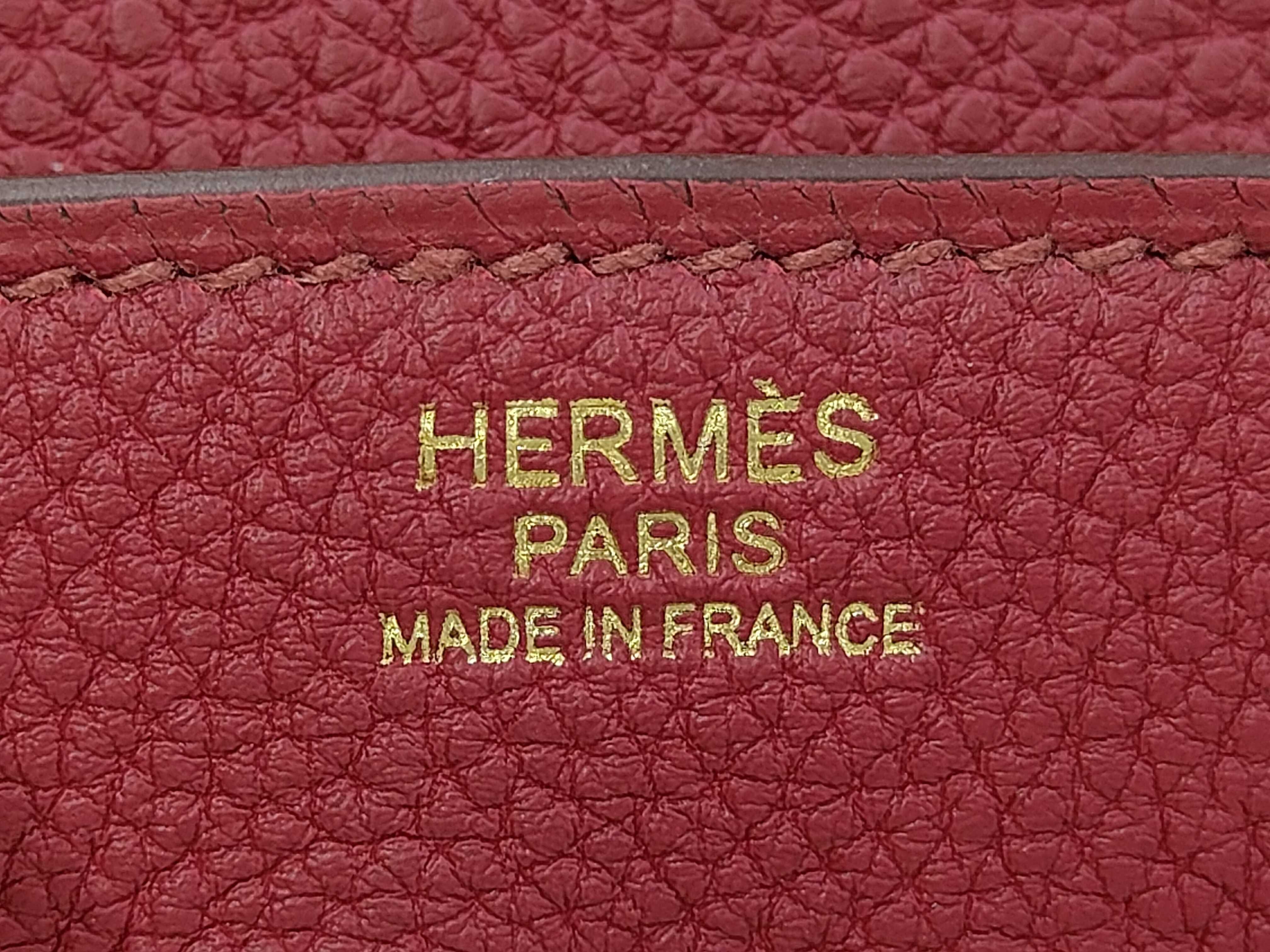 Birkin 30 Togo Ruby Gold Hardware B Stamp Handbag — view 10