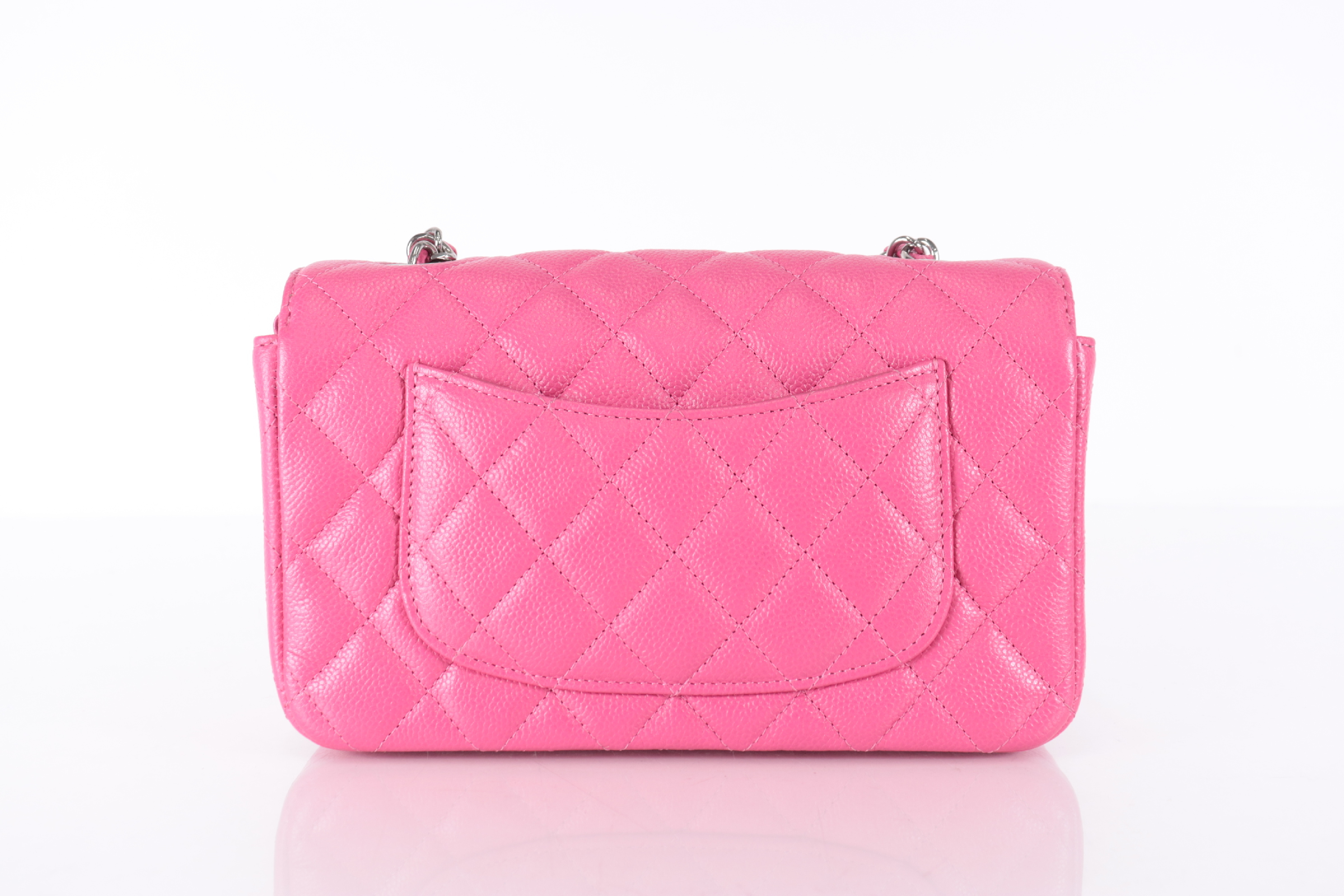 Caviar Mini Chain Shoulder Bag W20 Pink (Serial Number 22) — view 2