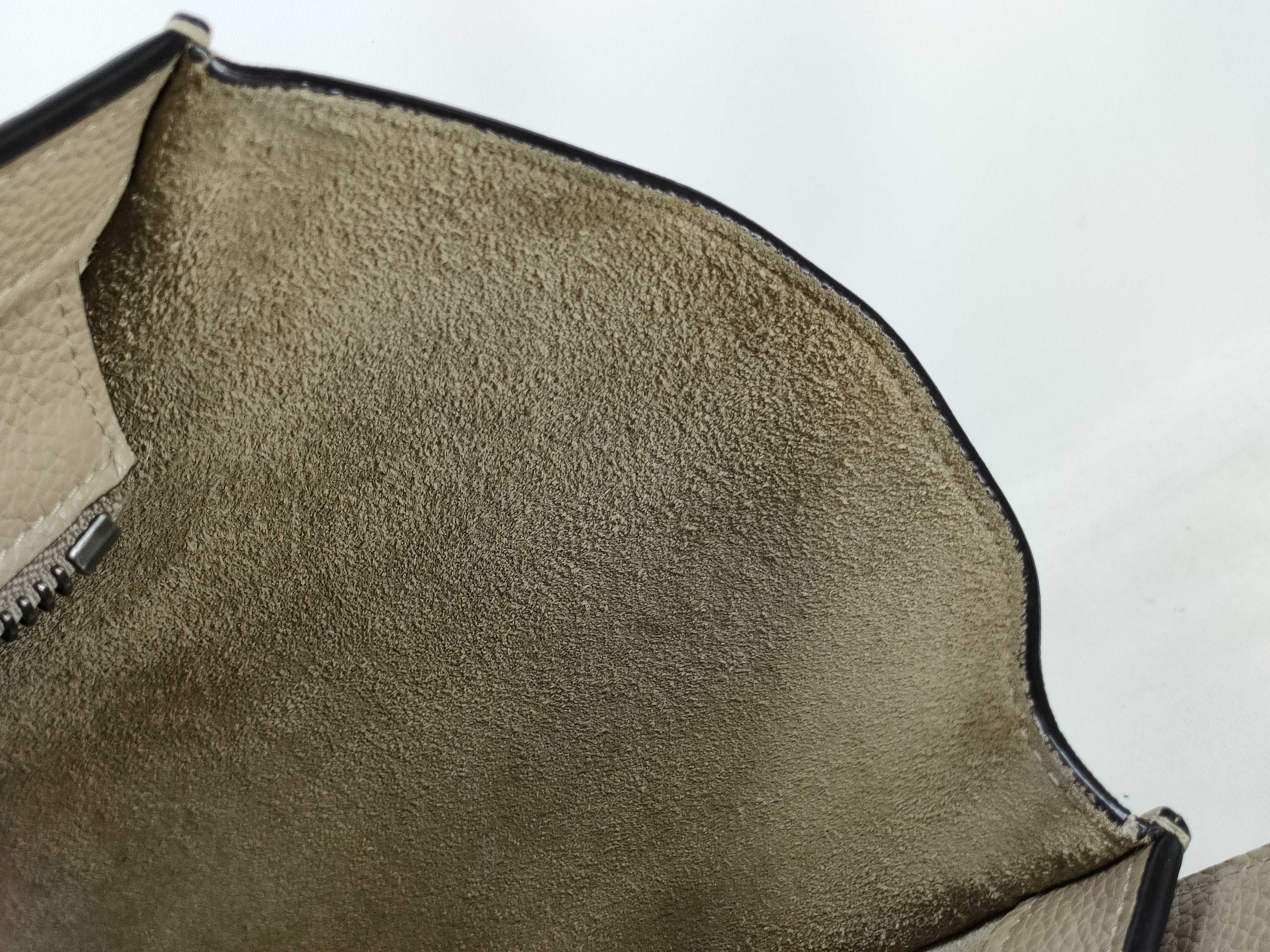 Luggage Micro Shopper Leather Handbag, Beige — view 9