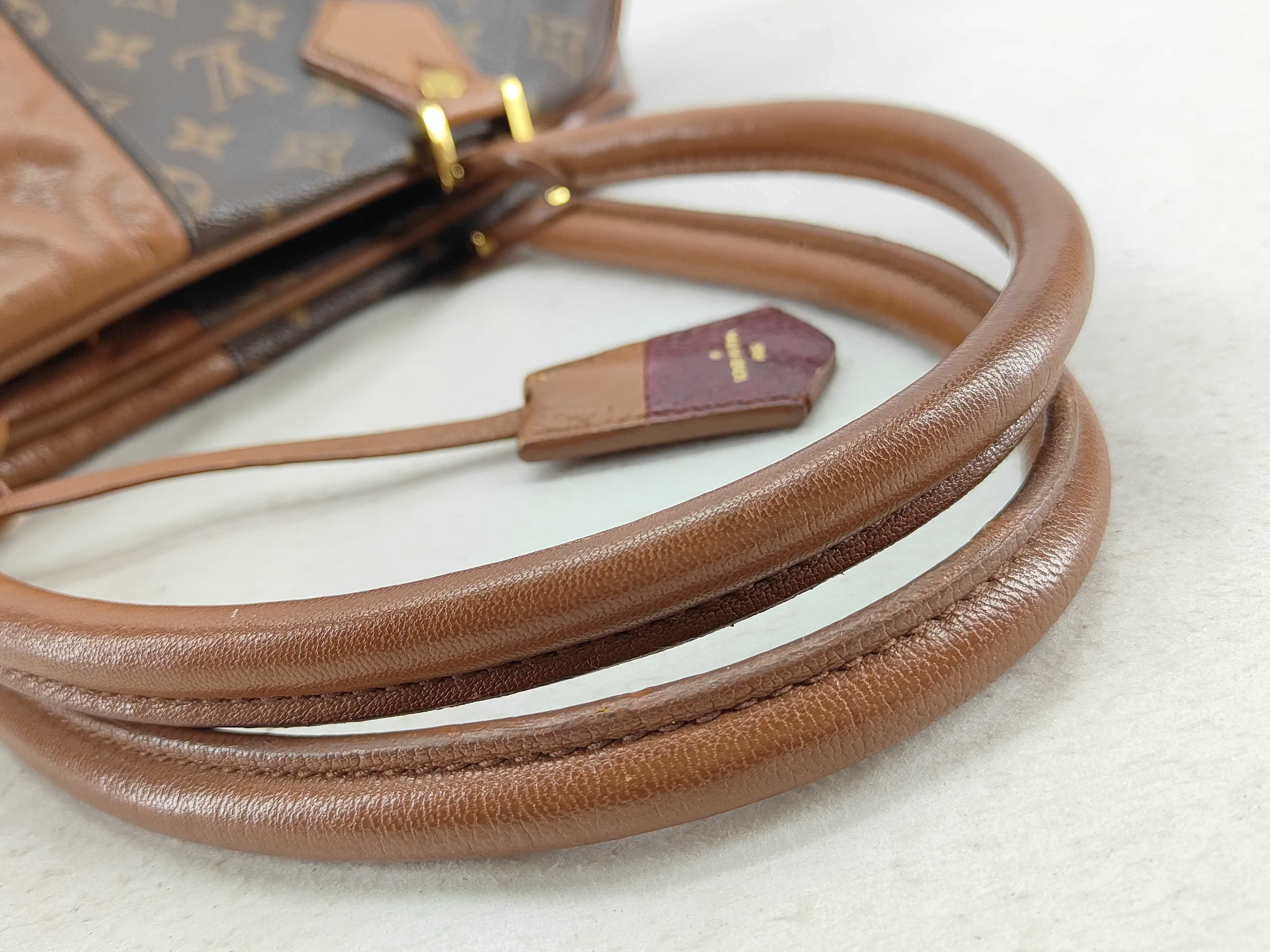 Monogram ID- Cowskin Bordeaux 30cm Handbag GHW Boston Bag — view 5