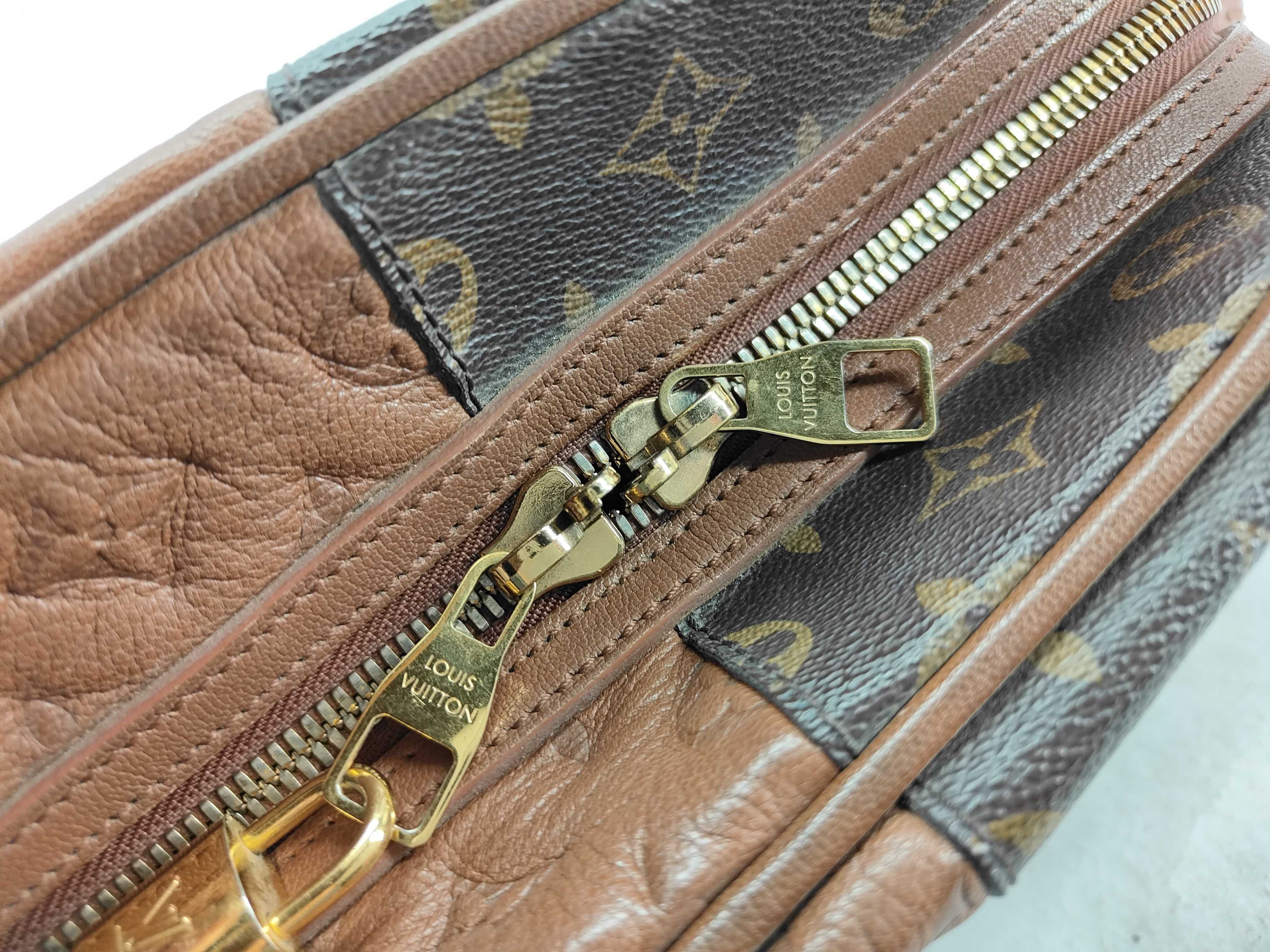 Monogram ID- Cowskin Bordeaux 30cm Handbag GHW Boston Bag — view 9