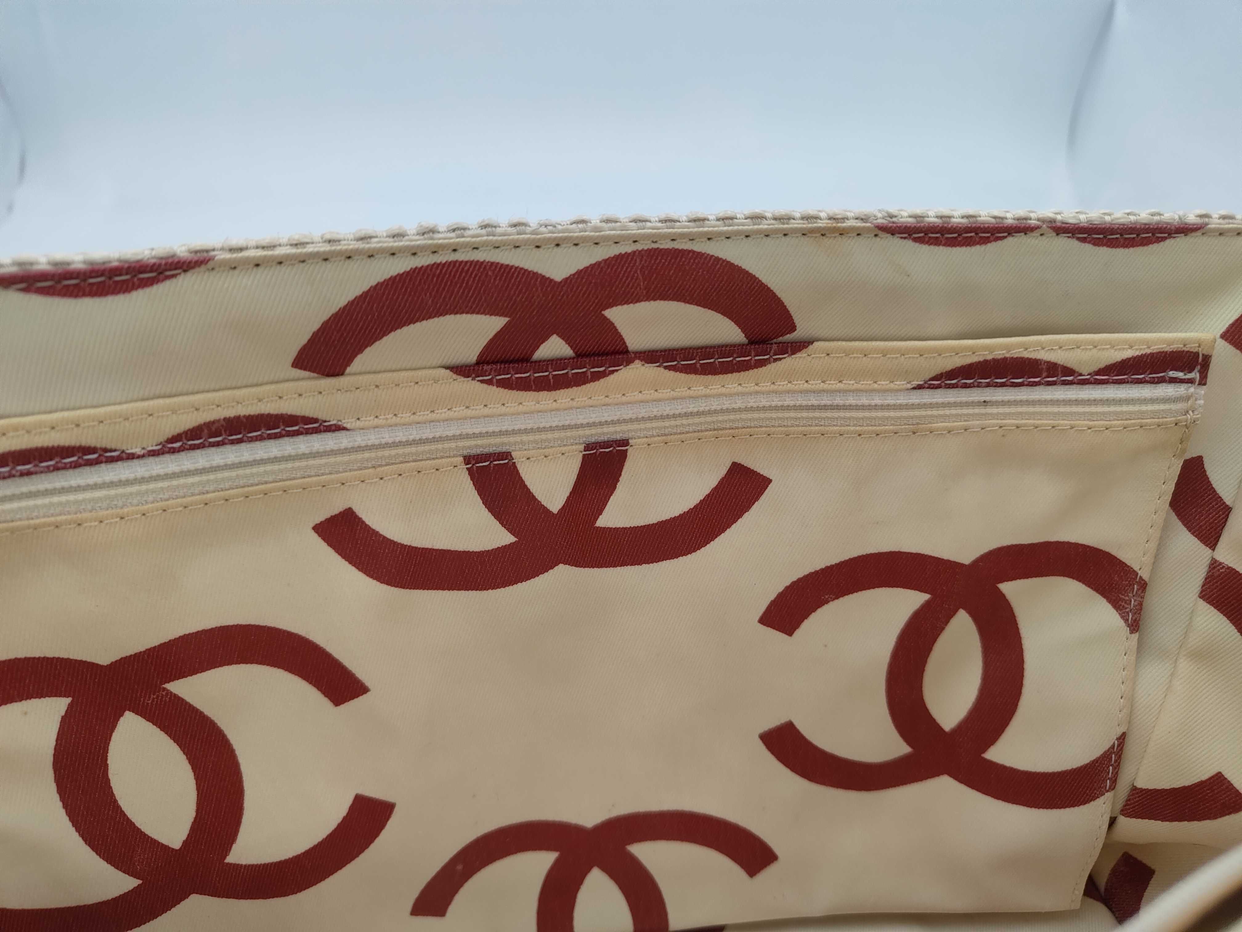 Matelasse Straw Plastic Chain Tote Bag White Seal No. 6 Tote Bag — view 12