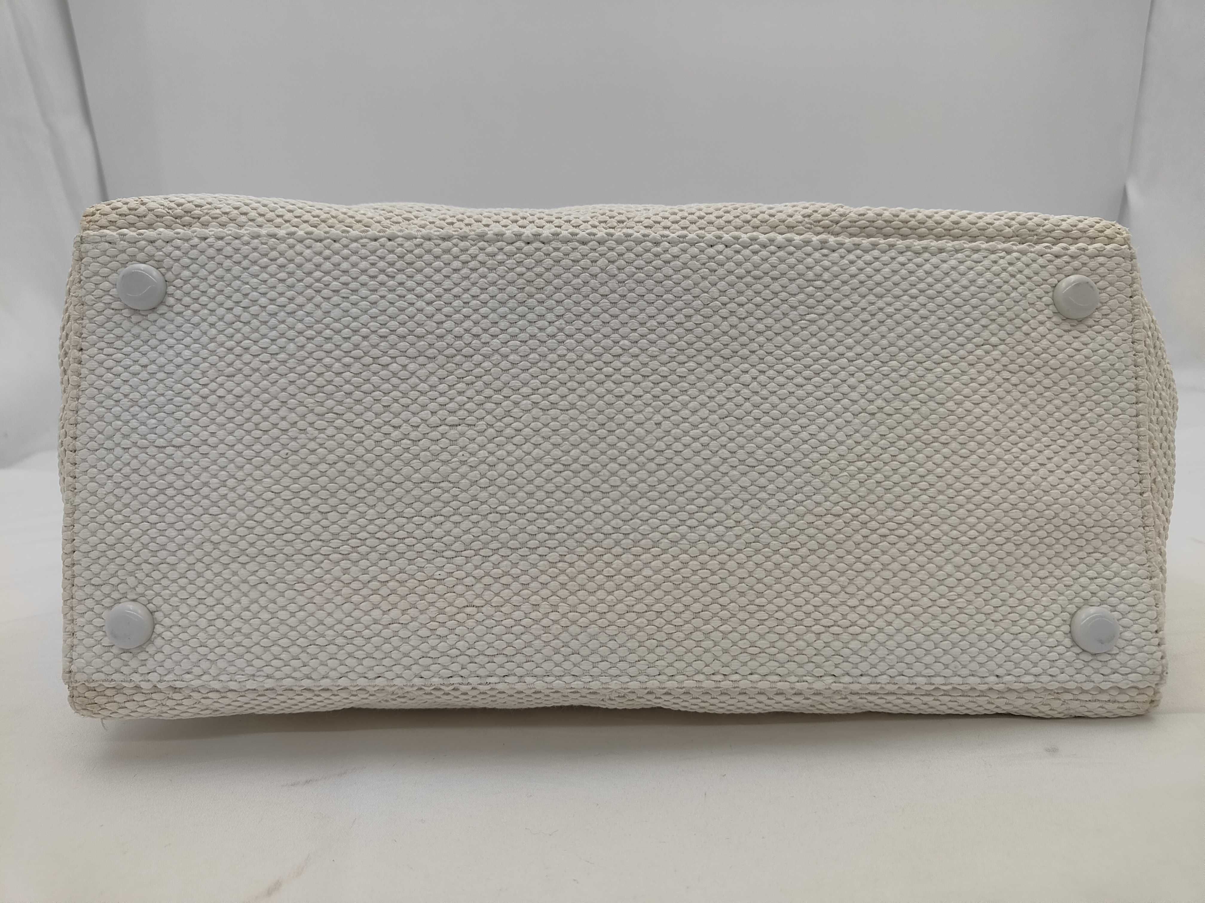 Matelasse Straw Plastic Chain Tote Bag White Seal No. 6 Tote Bag — view 7