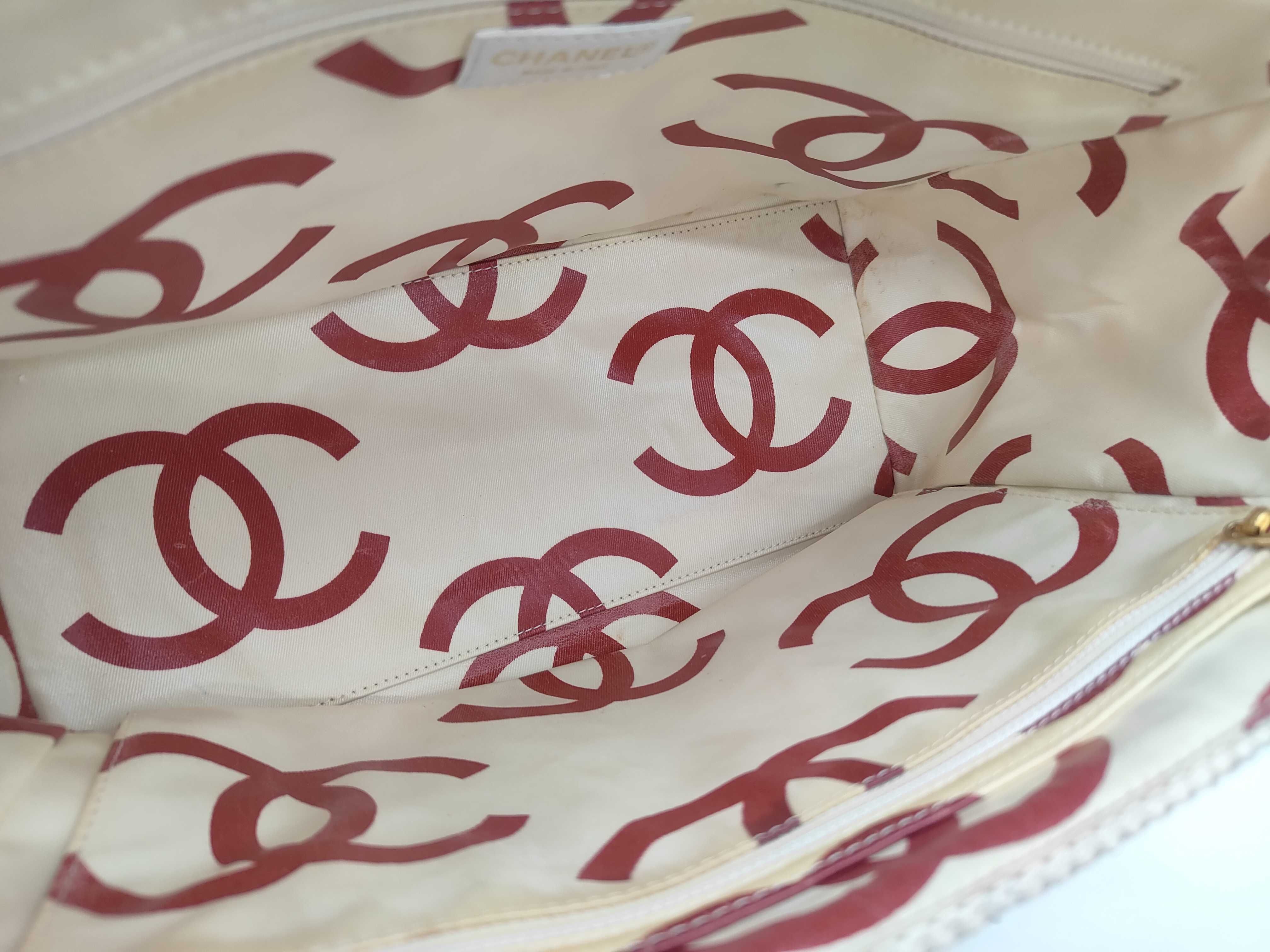 Matelasse Straw Plastic Chain Tote Bag White Seal No. 6 Tote Bag — view 8