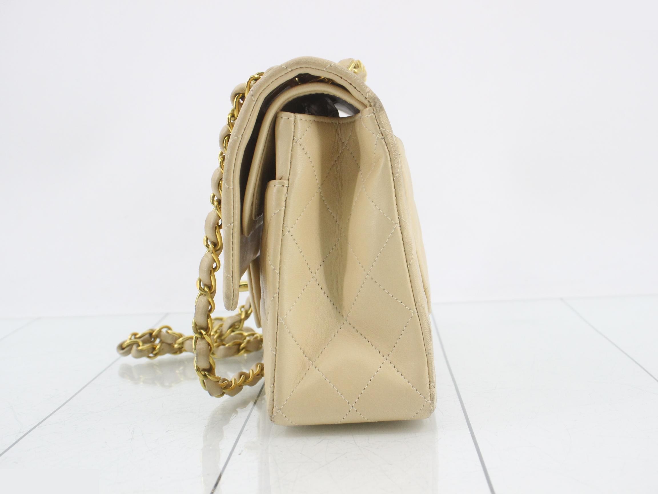 Lambskin Double Flap Chain Shoulder Bag — view 3