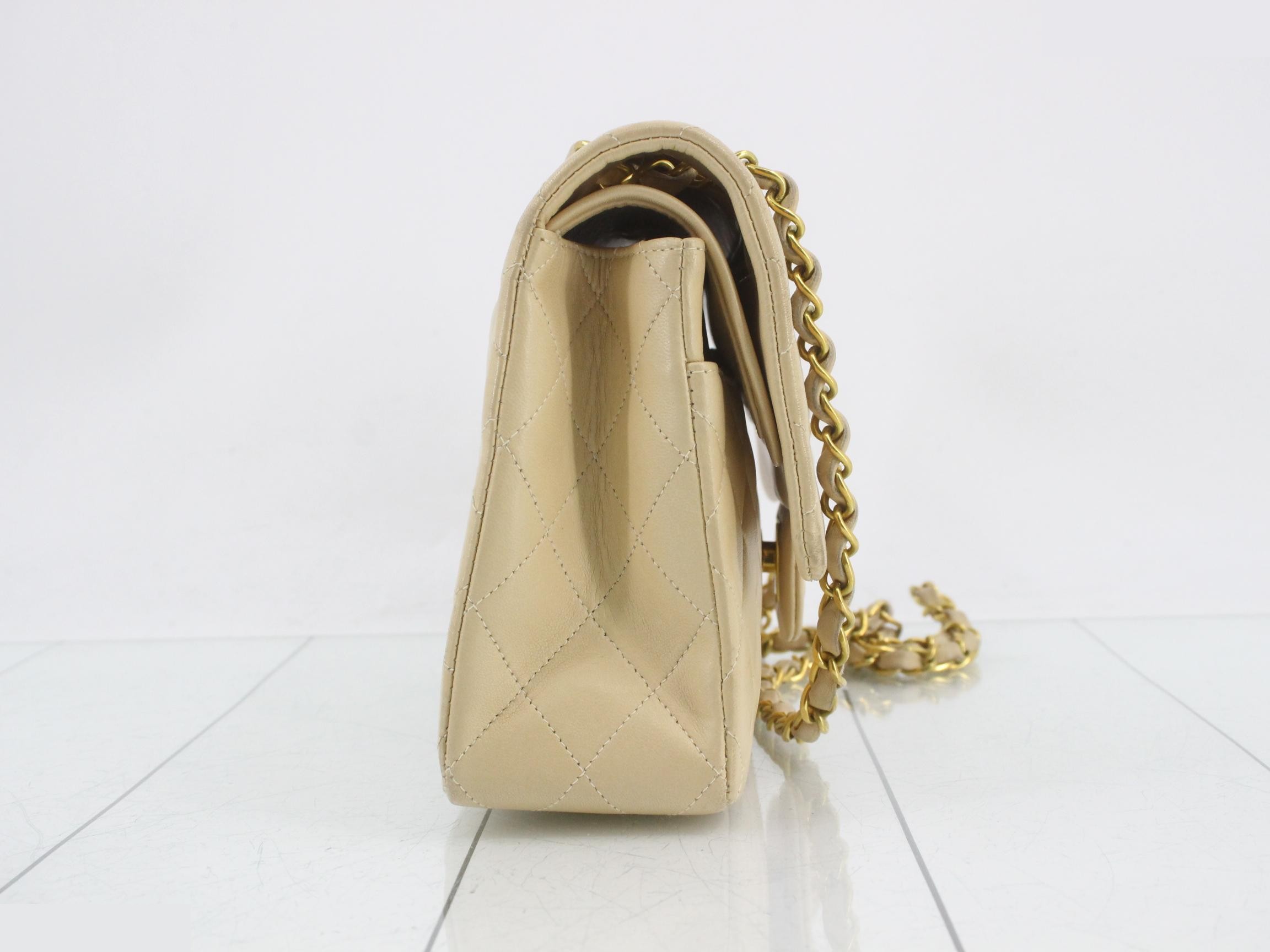 Lambskin Double Flap Chain Shoulder Bag — view 4
