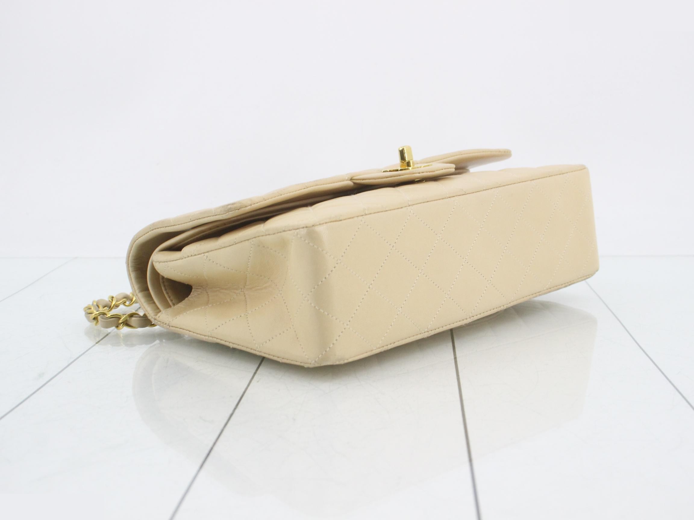 Lambskin Double Flap Chain Shoulder Bag — view 5