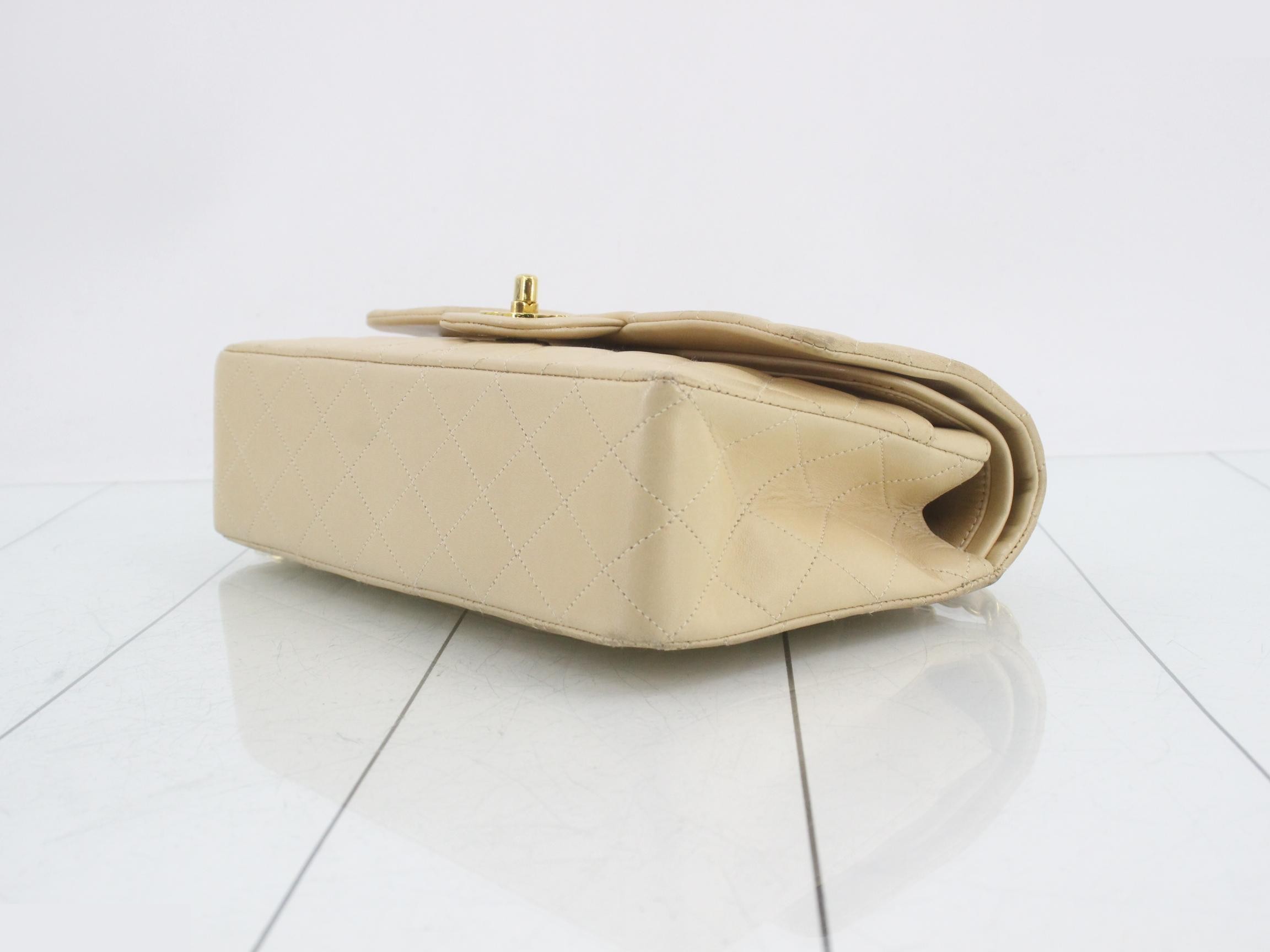 Lambskin Double Flap Chain Shoulder Bag — view 6