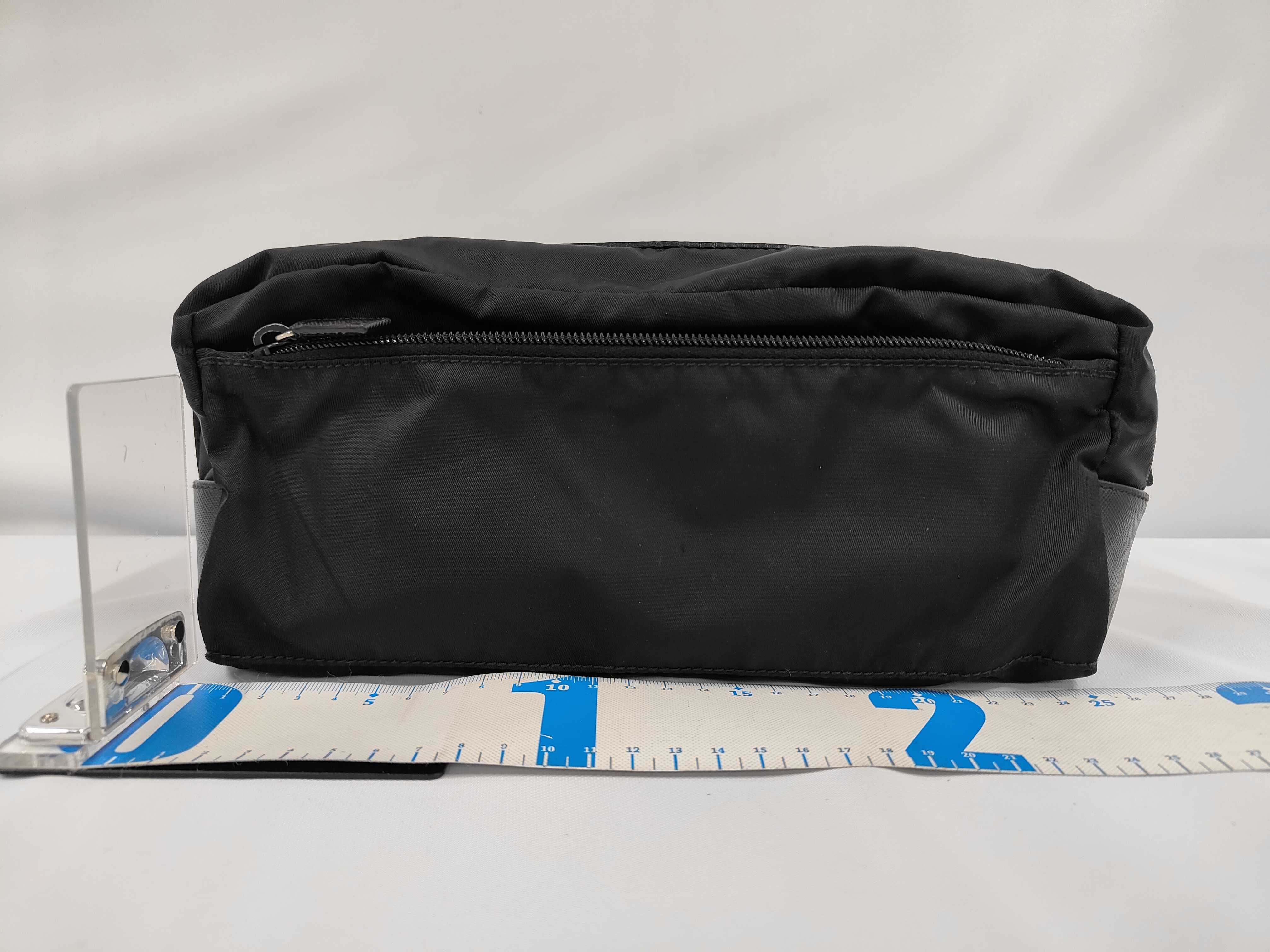 Tessuto Nylon Saffiano Leather Pouch — view 2
