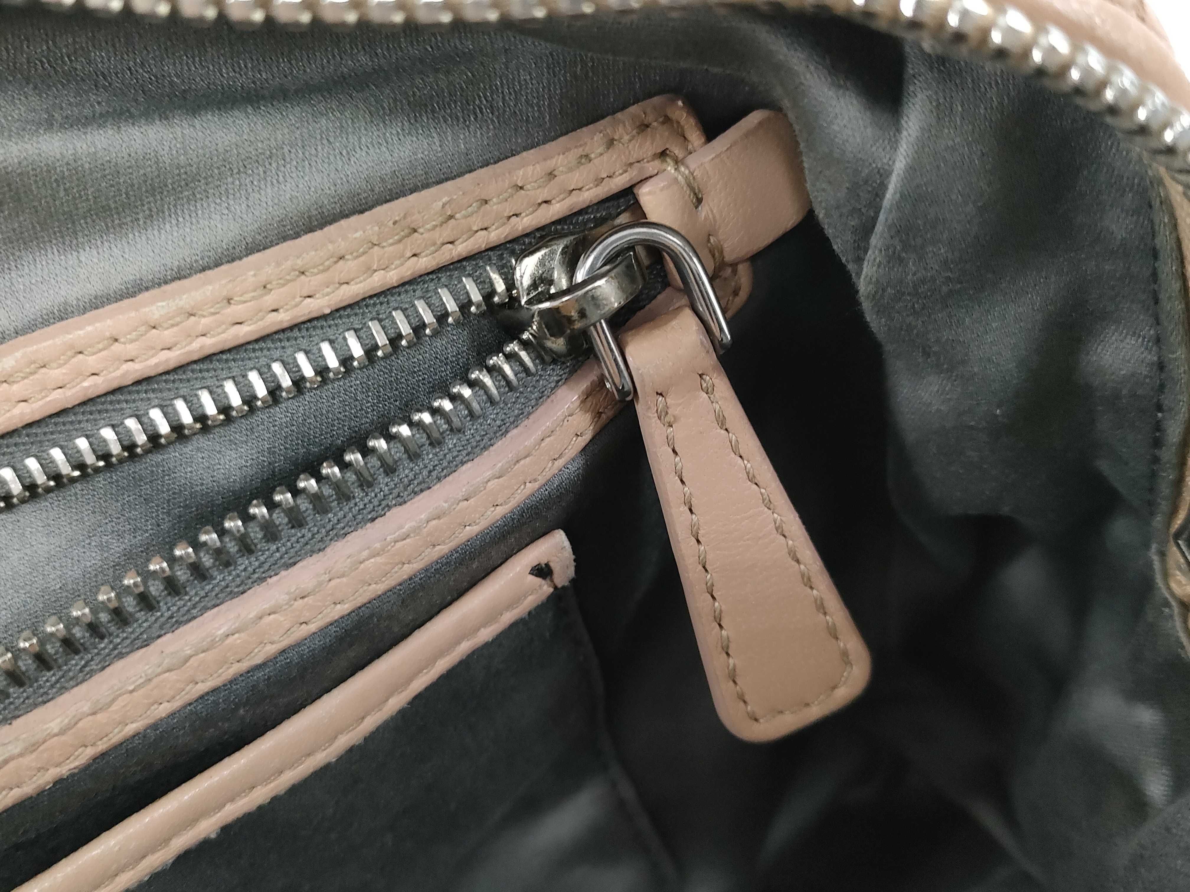 Gathered Chain Bag, Beige Shoulder Bag — view 12