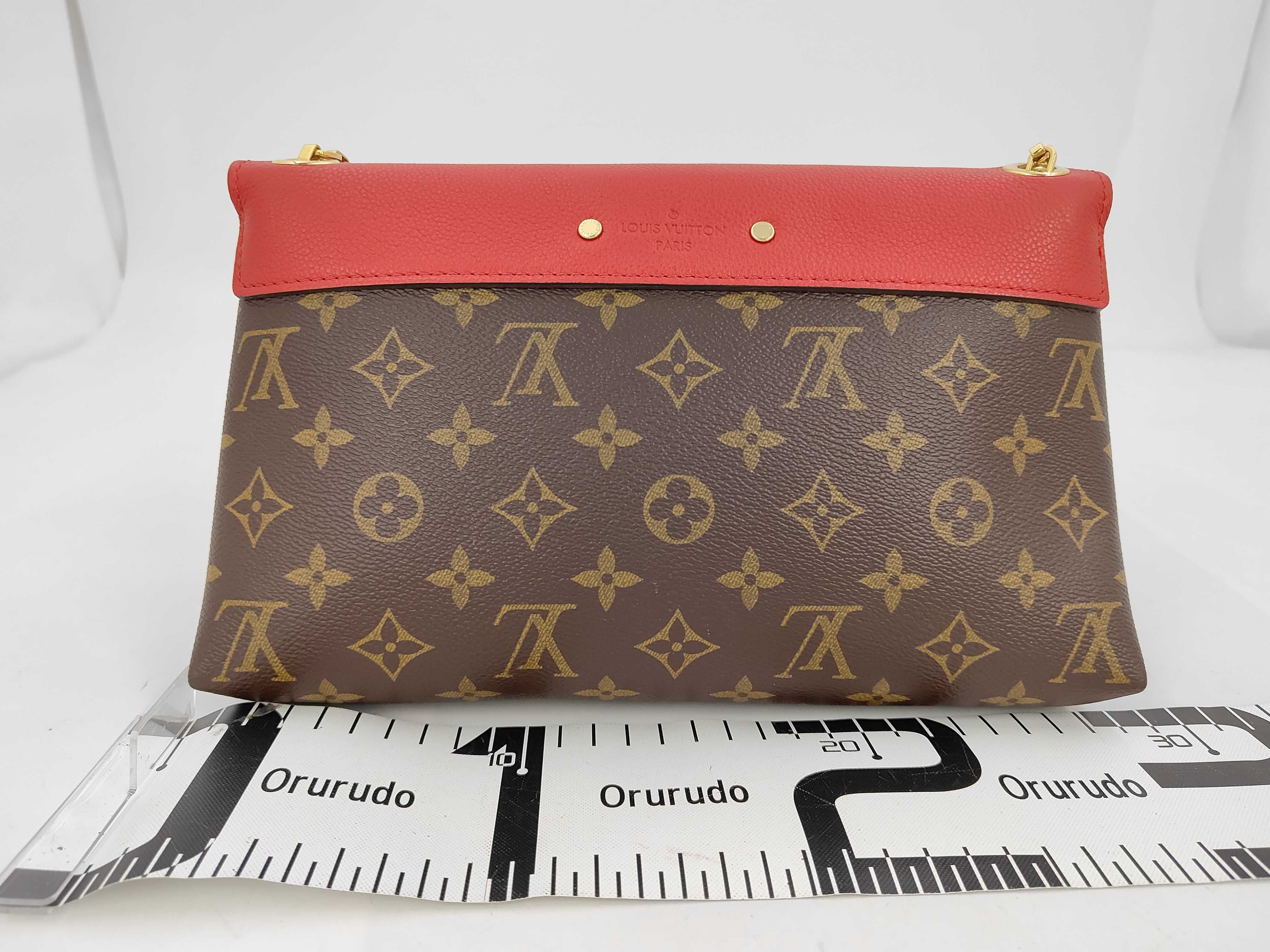 Monogram Pallas Chain Red x Monogram Gold Hardware Gold Chain Shoulder Bag — view 2
