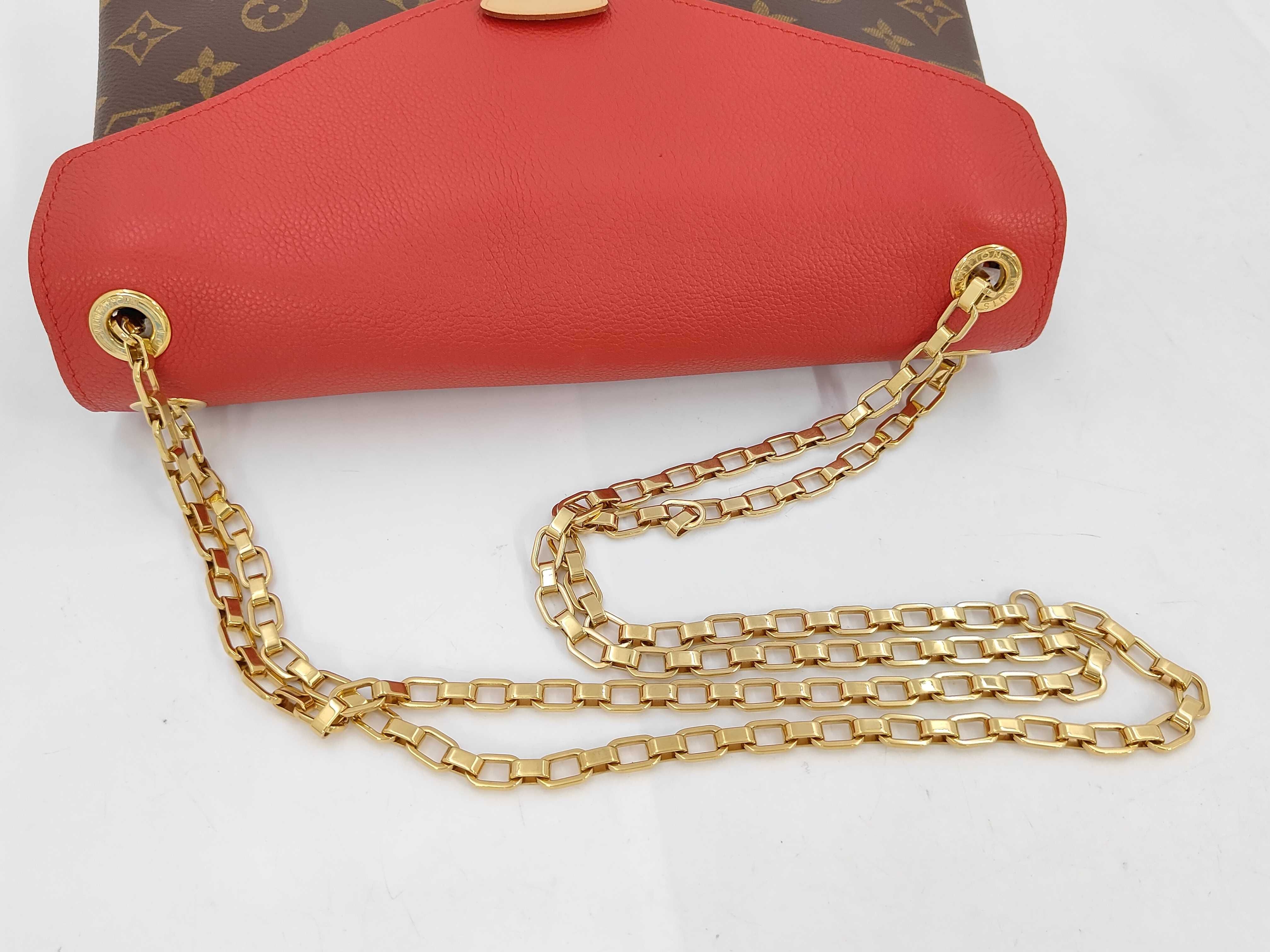 Monogram Pallas Chain Red x Monogram Gold Hardware Gold Chain Shoulder Bag — view 5