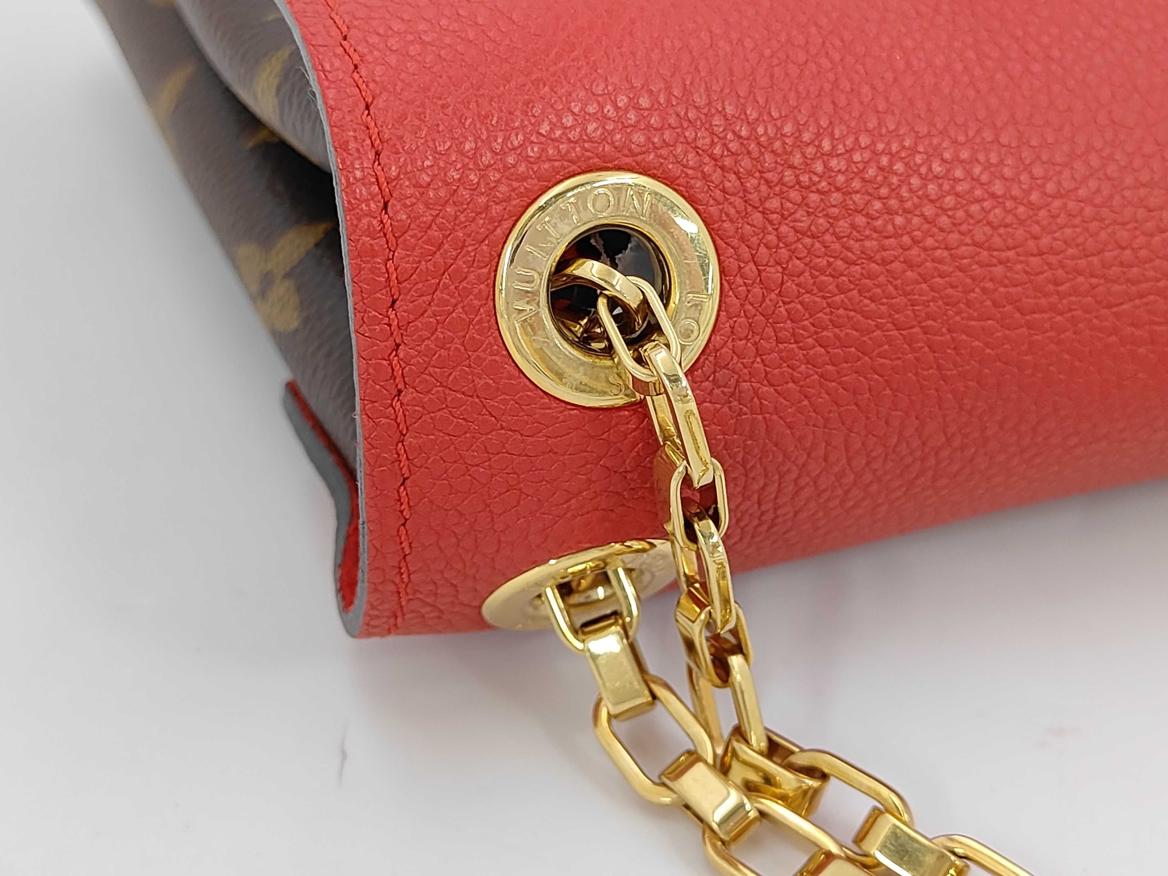 Monogram Pallas Chain Red x Monogram Gold Hardware Gold Chain Shoulder Bag — view 6