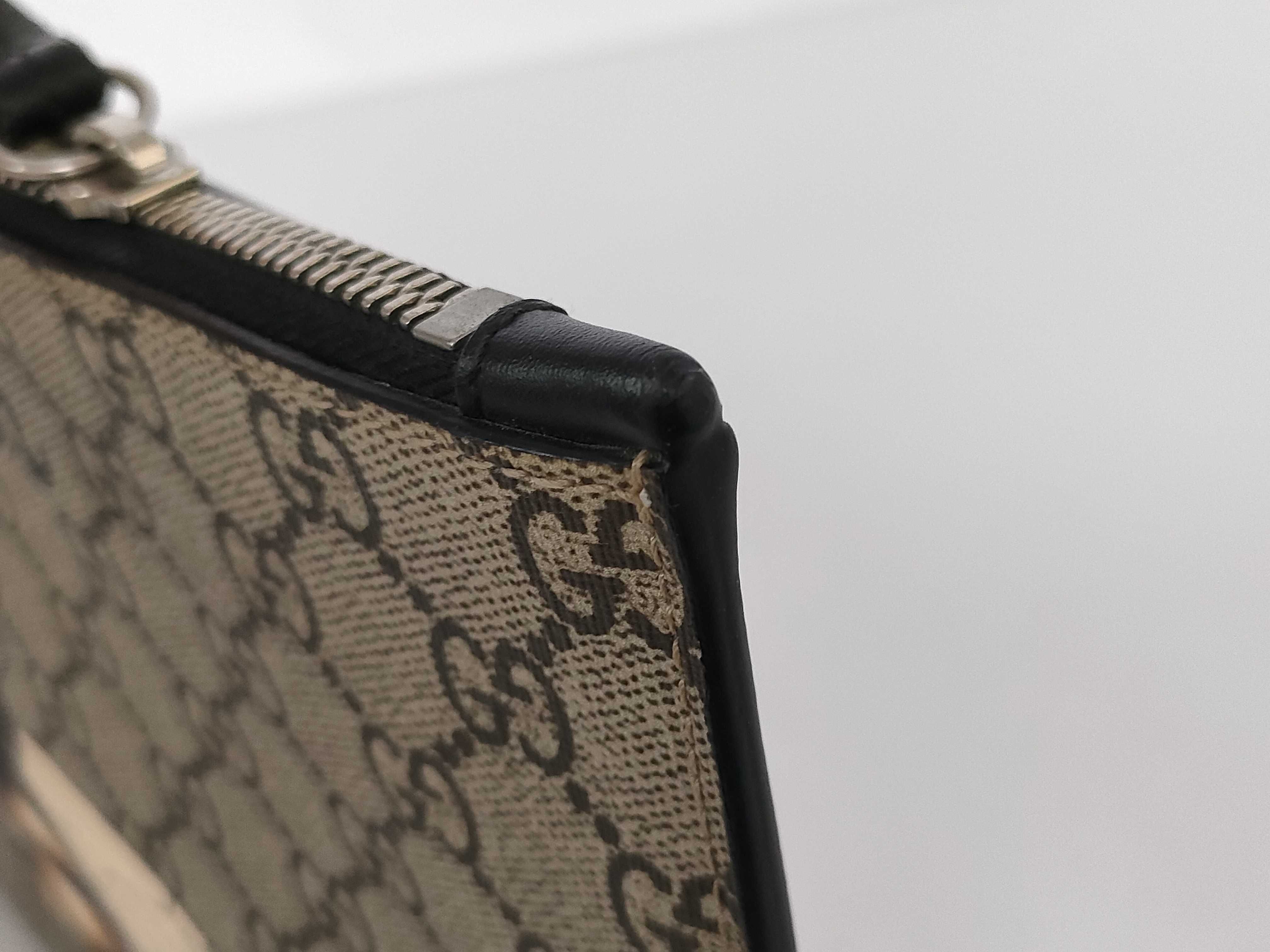 GG Bee Embroidery Clutch Bag, Brown Clutch Bag — view 15