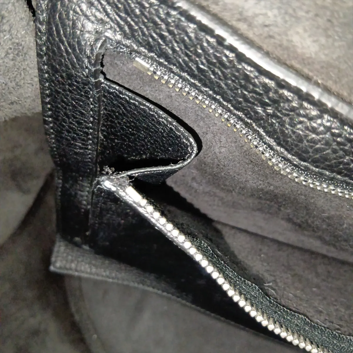 Big Bag Medium Leather Tote Bag Black — view 12