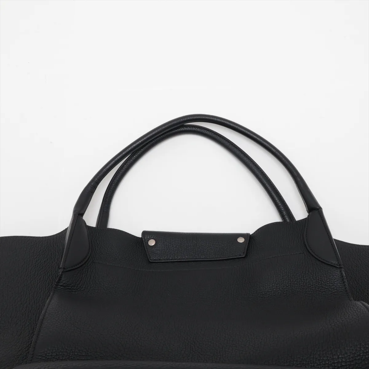 Big Bag Medium Leather Tote Bag Black — view 6