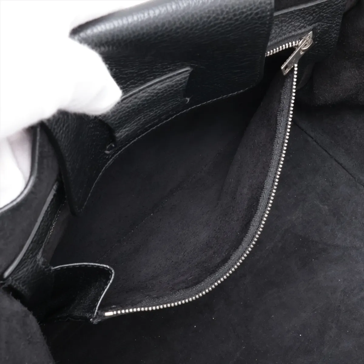 Big Bag Medium Leather Tote Bag Black — view 8