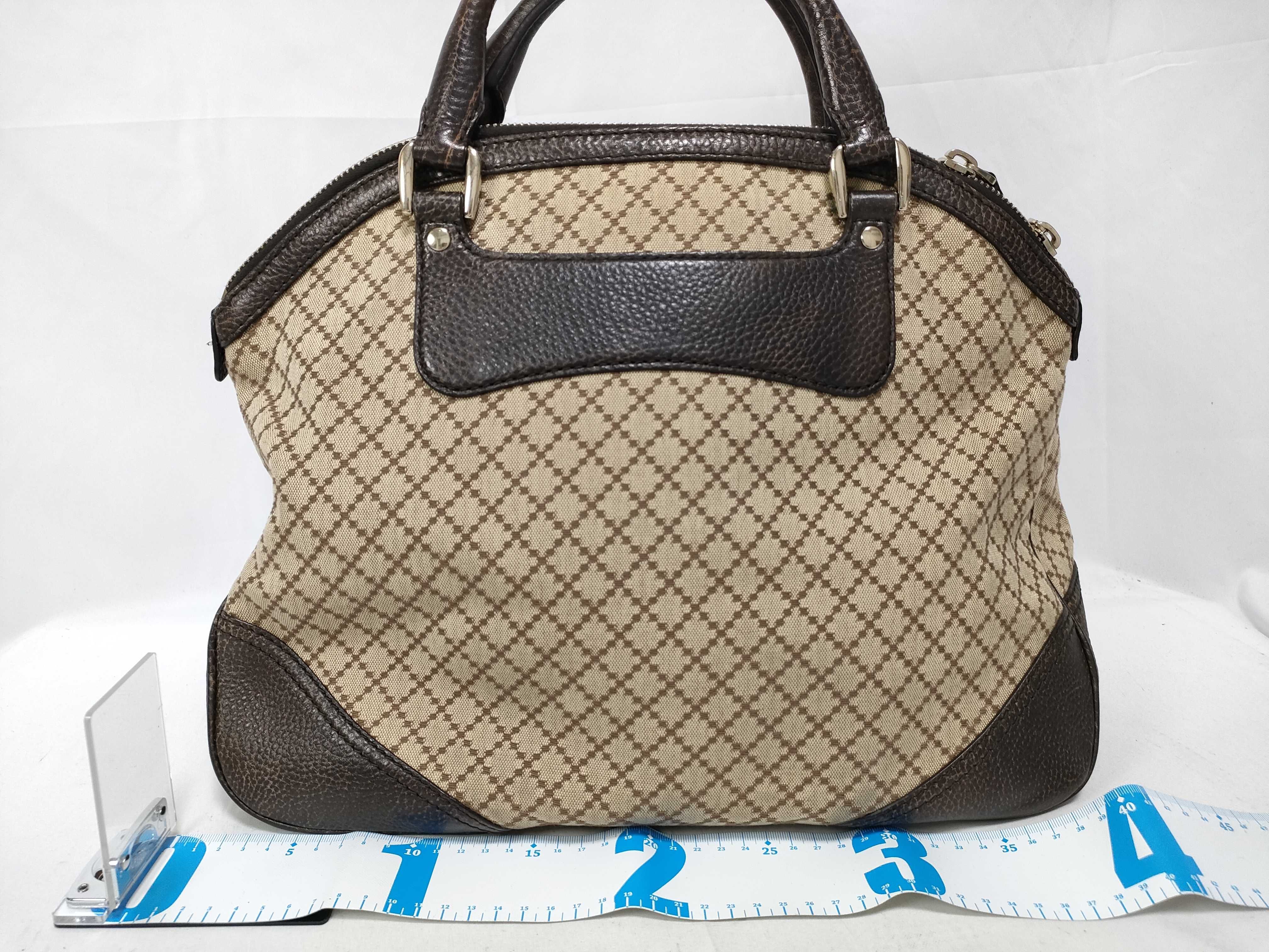 Brown GG Canvas Diagonal Horsebit Handbag — view 2