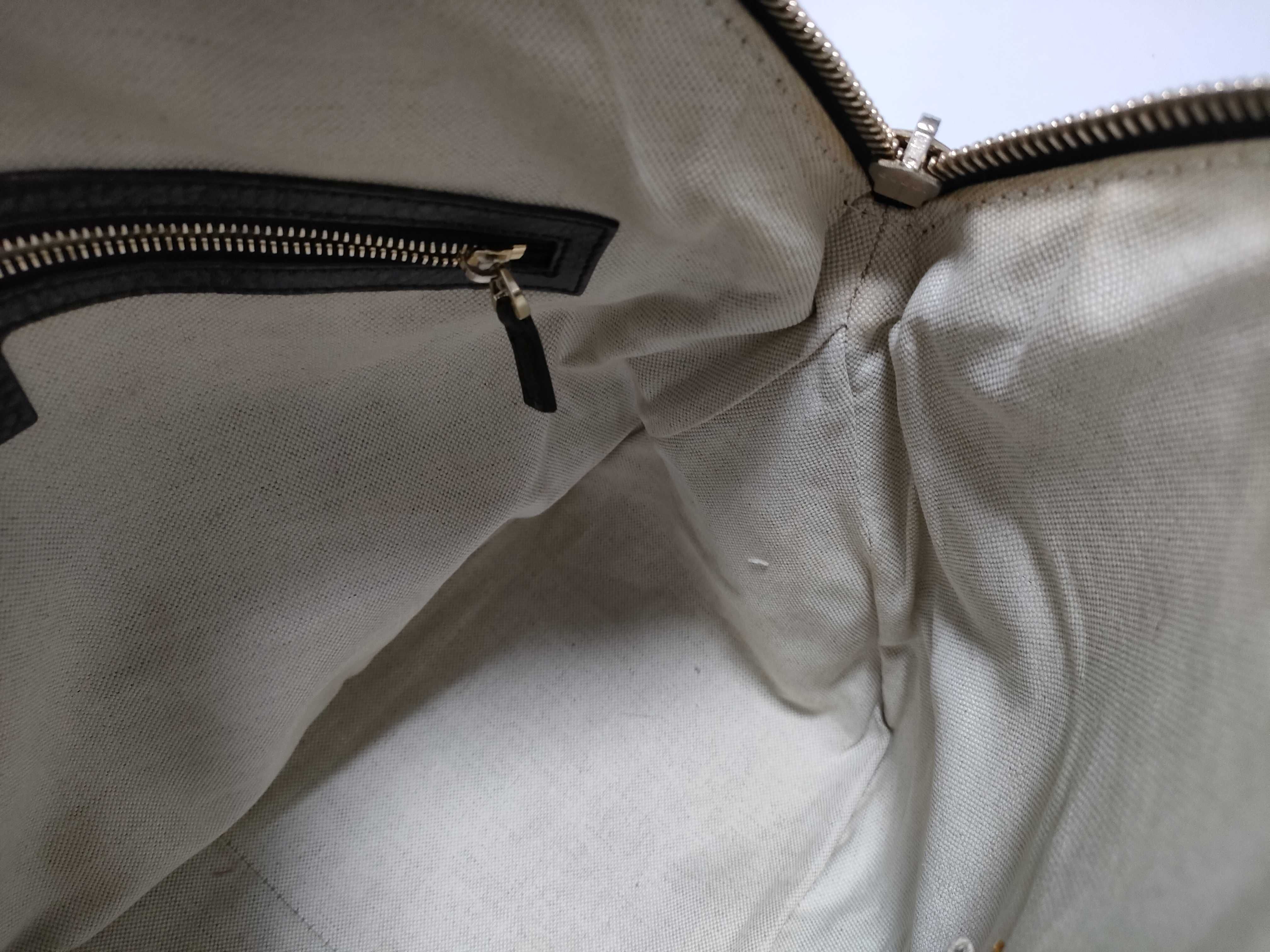 Brown GG Canvas Diagonal Horsebit Handbag — view 13