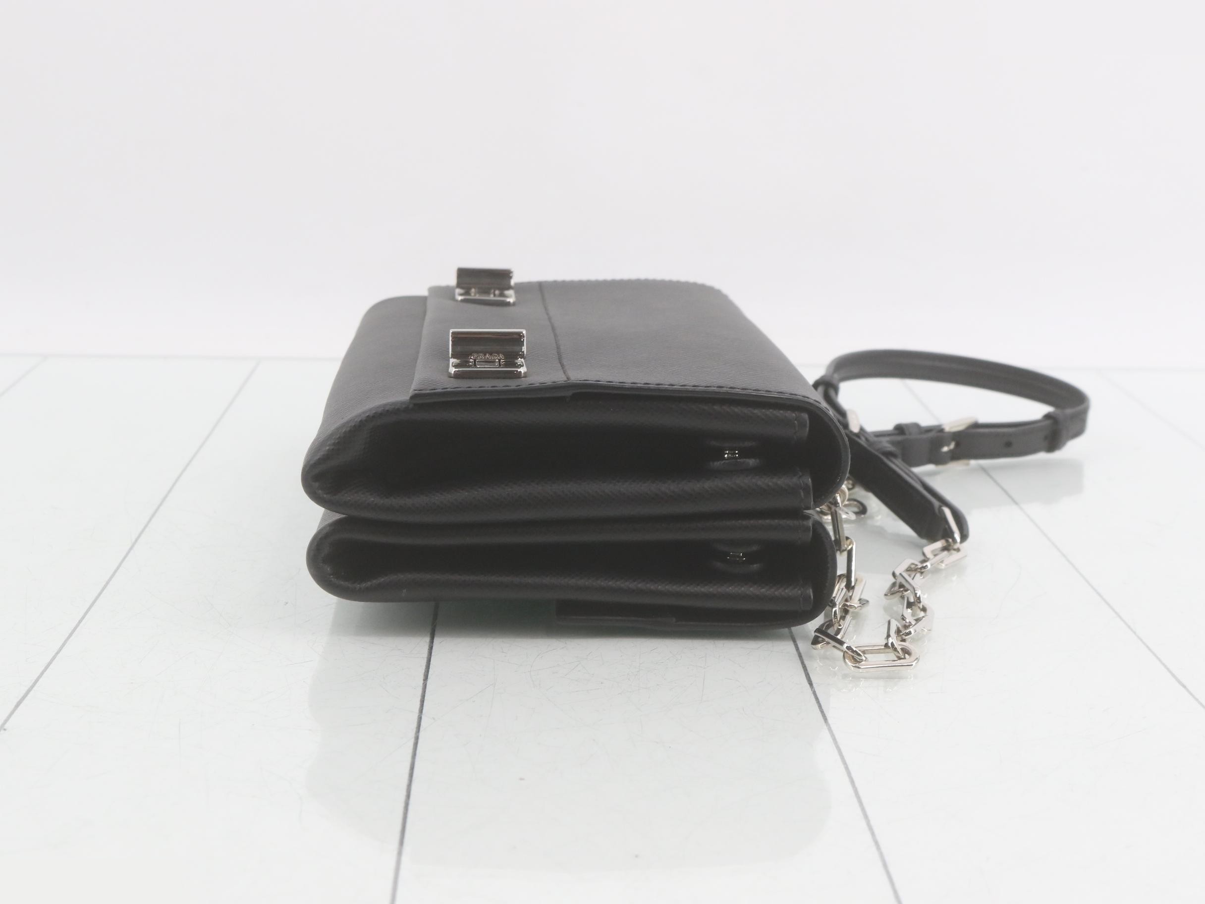 Saffiano Chain Shoulder Bag — view 3