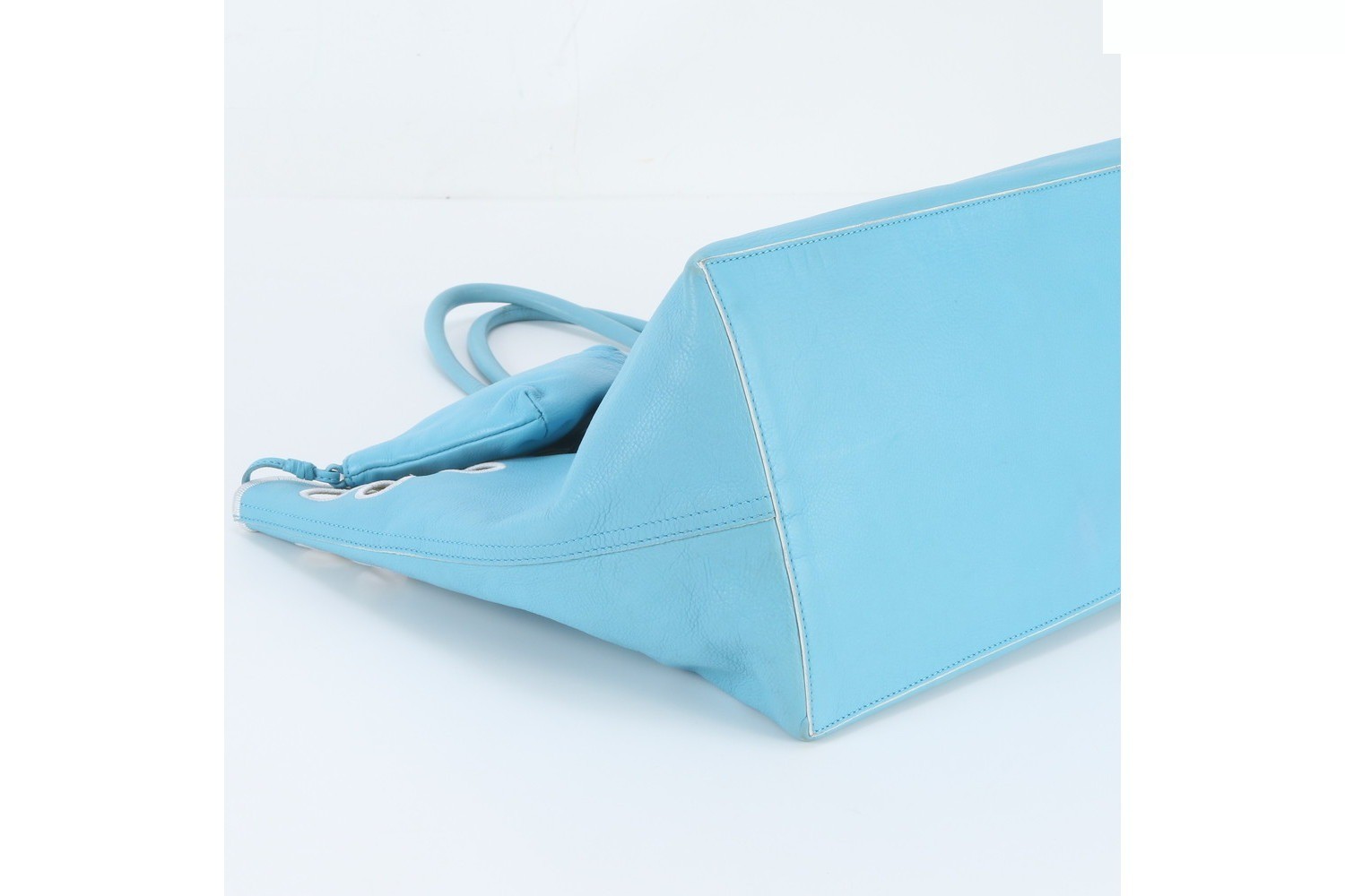 Flower motif leather tote bag — view 5