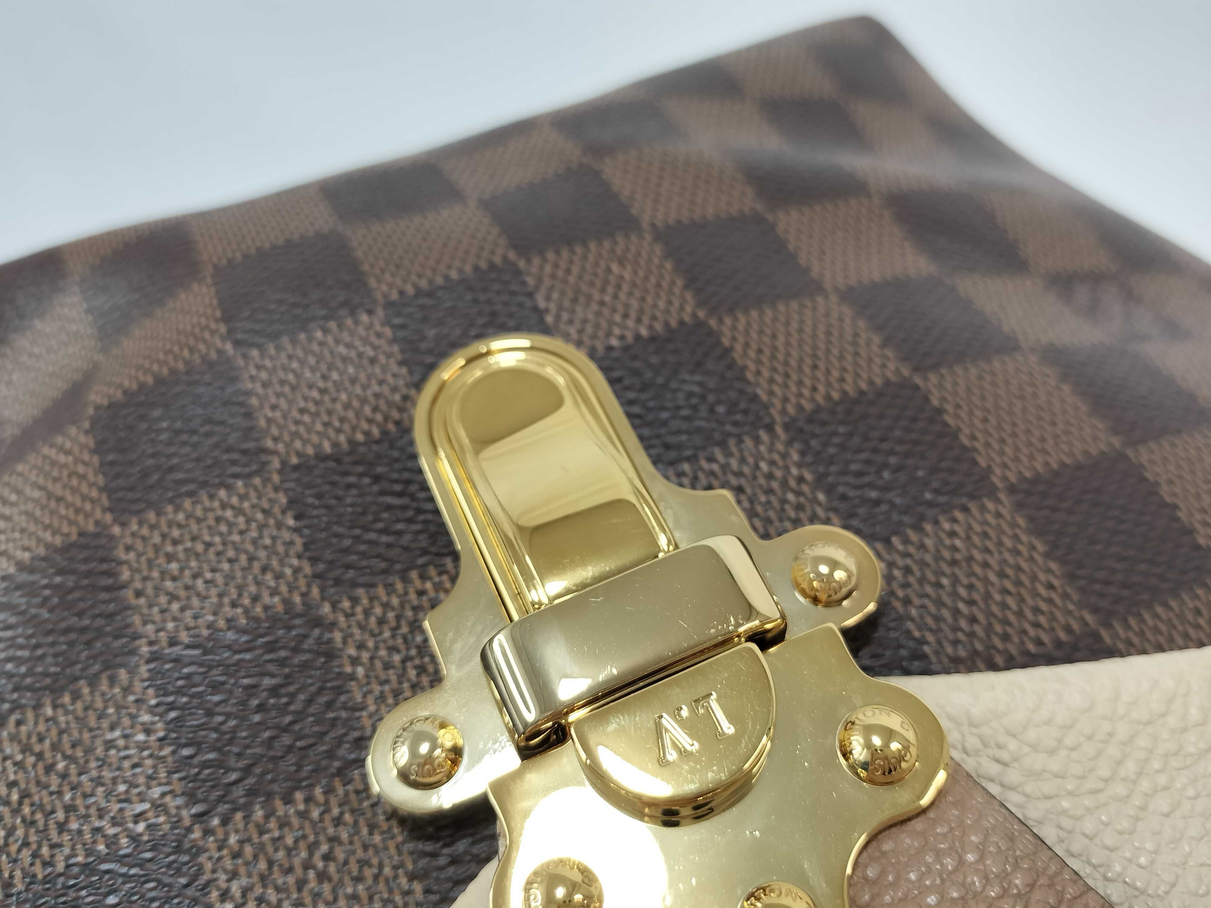Damier Clapton Backpack N42259 Brown x Beige Handbag — view 14