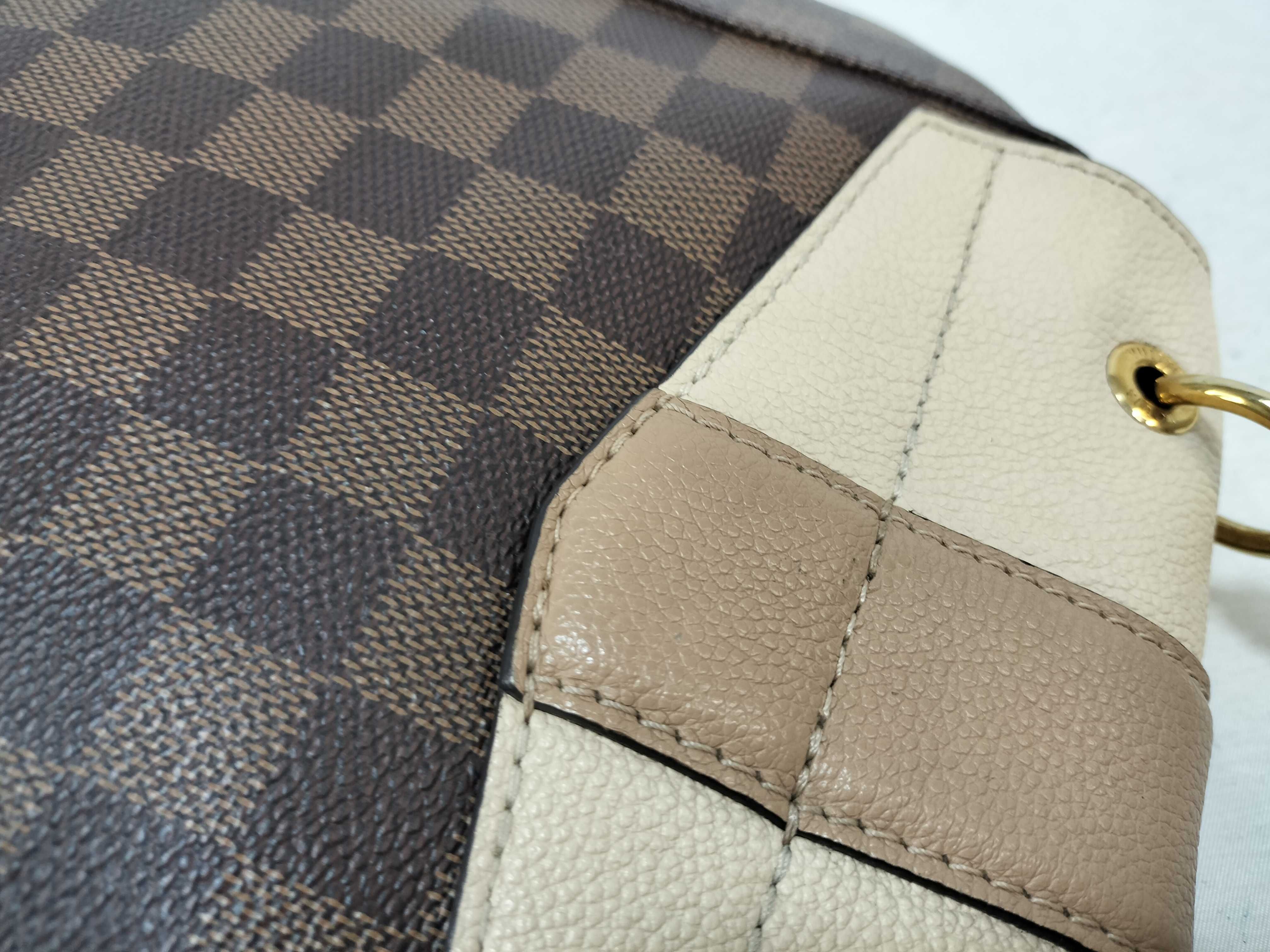 Damier Clapton Backpack N42259 Brown x Beige Handbag — view 15