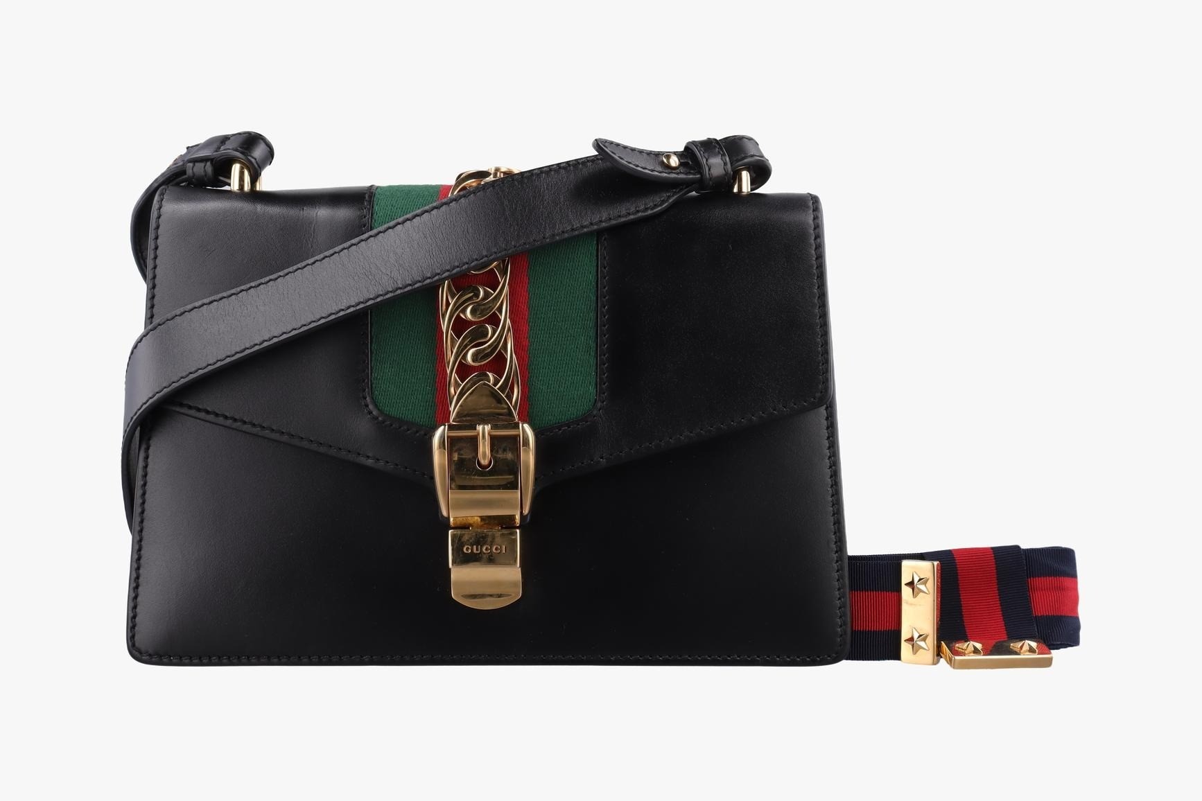 Sylvie Leather Black x Green x Red