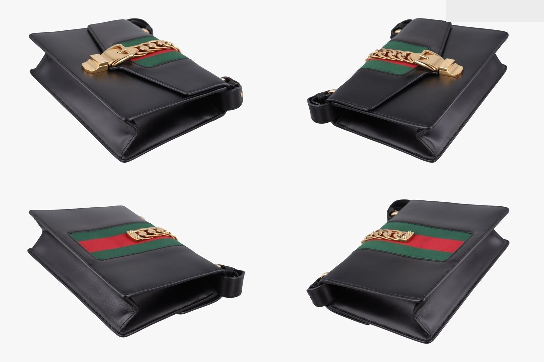 Sylvie Leather Black x Green x Red — view 4