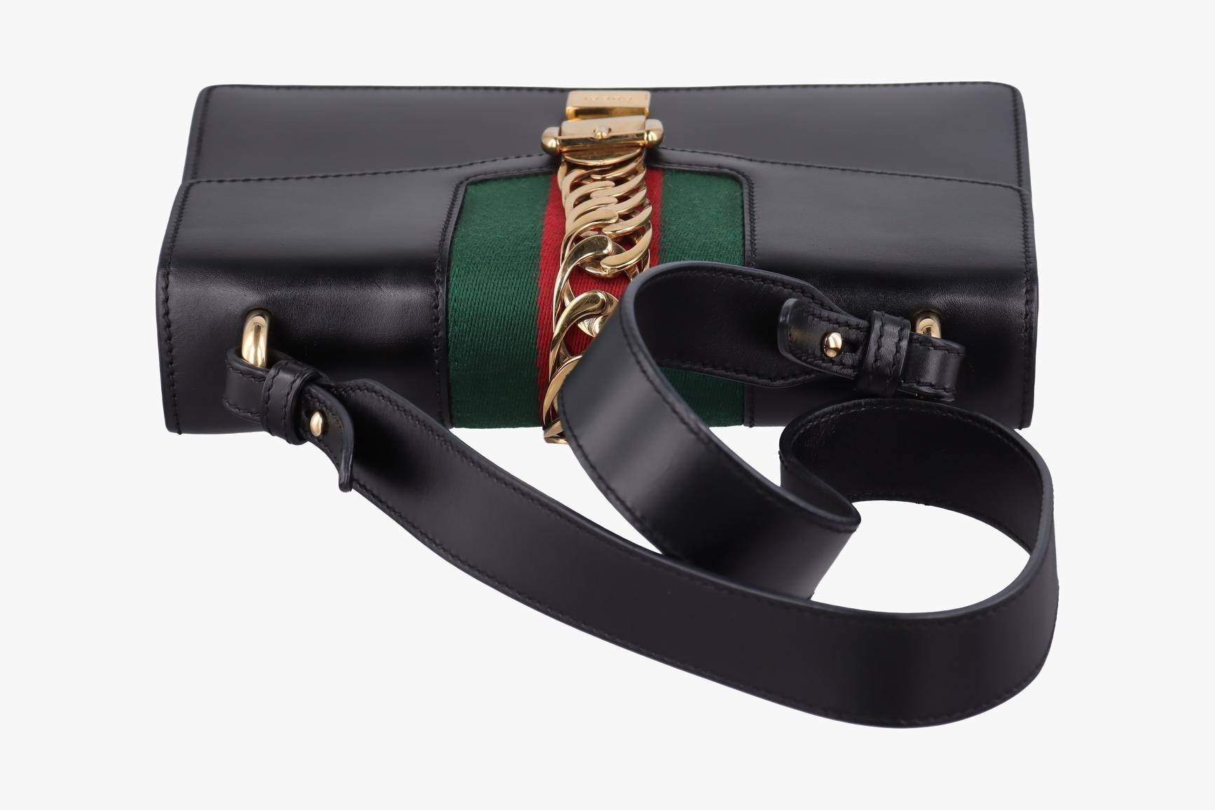 Sylvie Leather Black x Green x Red — view 5