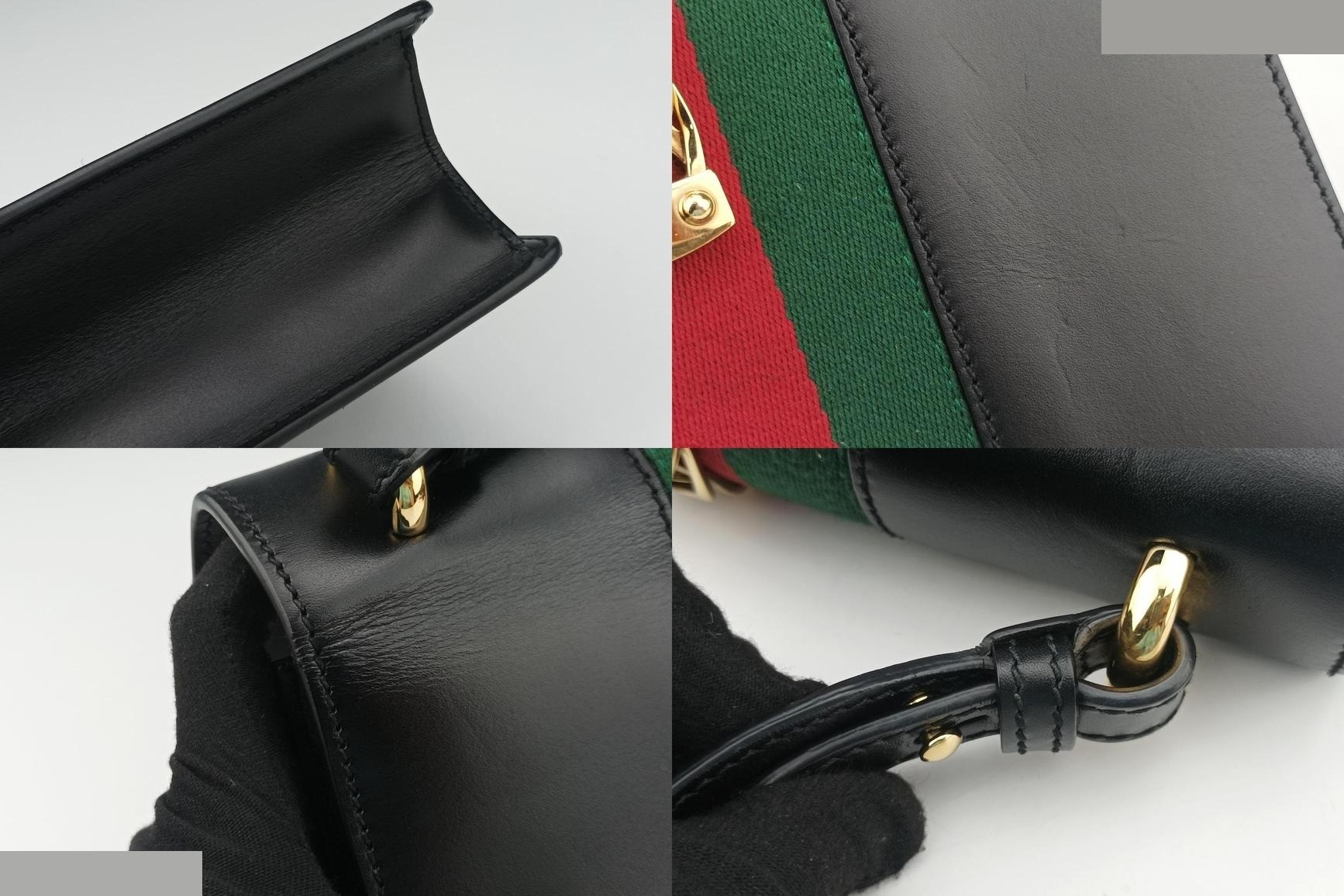 Sylvie Leather Black x Green x Red — view 10