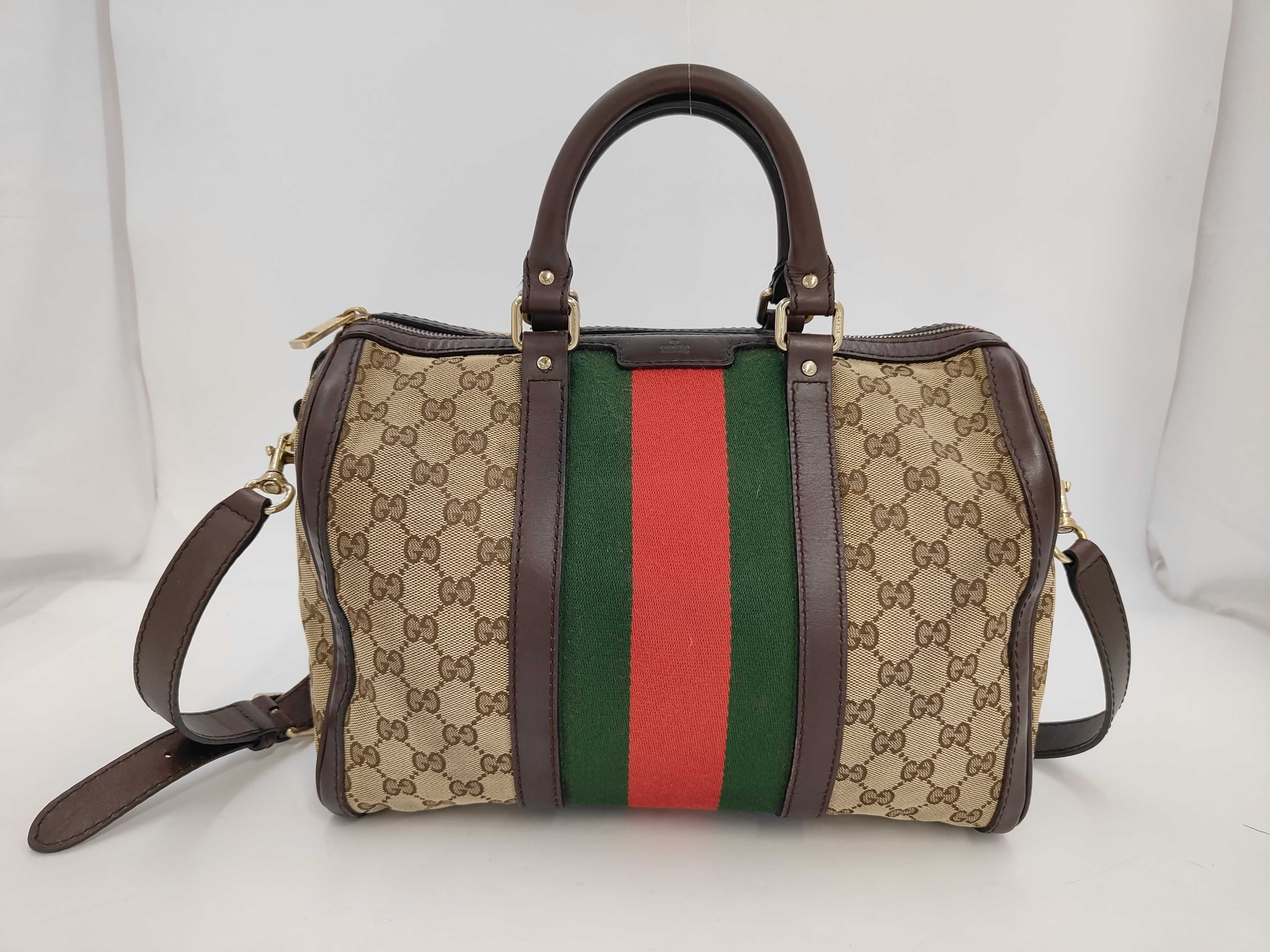 GG Vintage Web Original GG Boston Bag