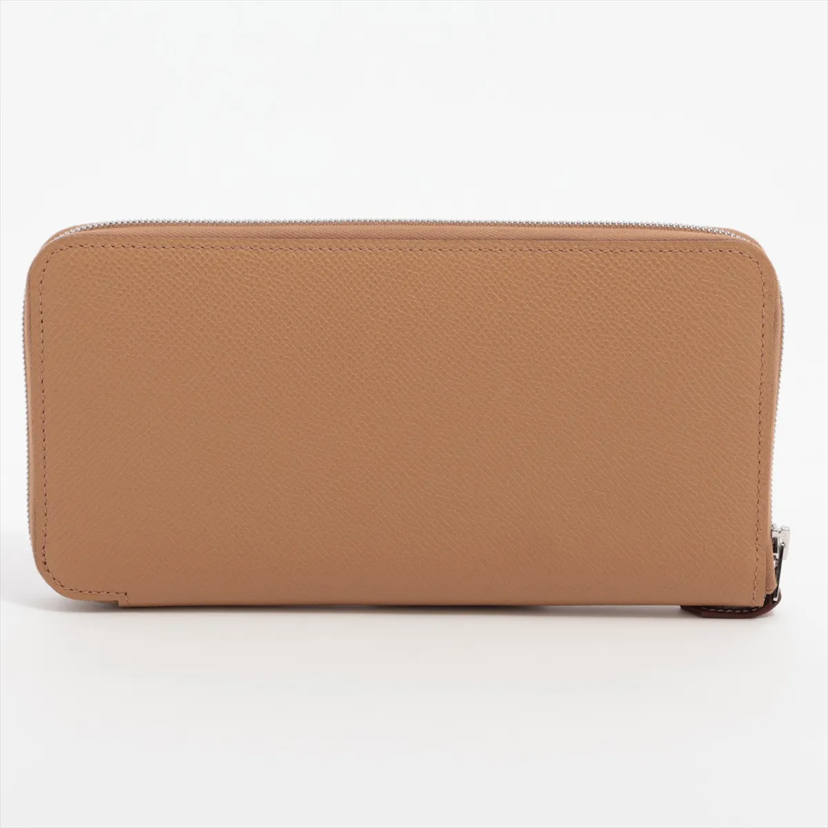 Azap Long Silk In Veau Epsom Round Zip Wallet Biscuit Silver Hardware G:2026 — view 2