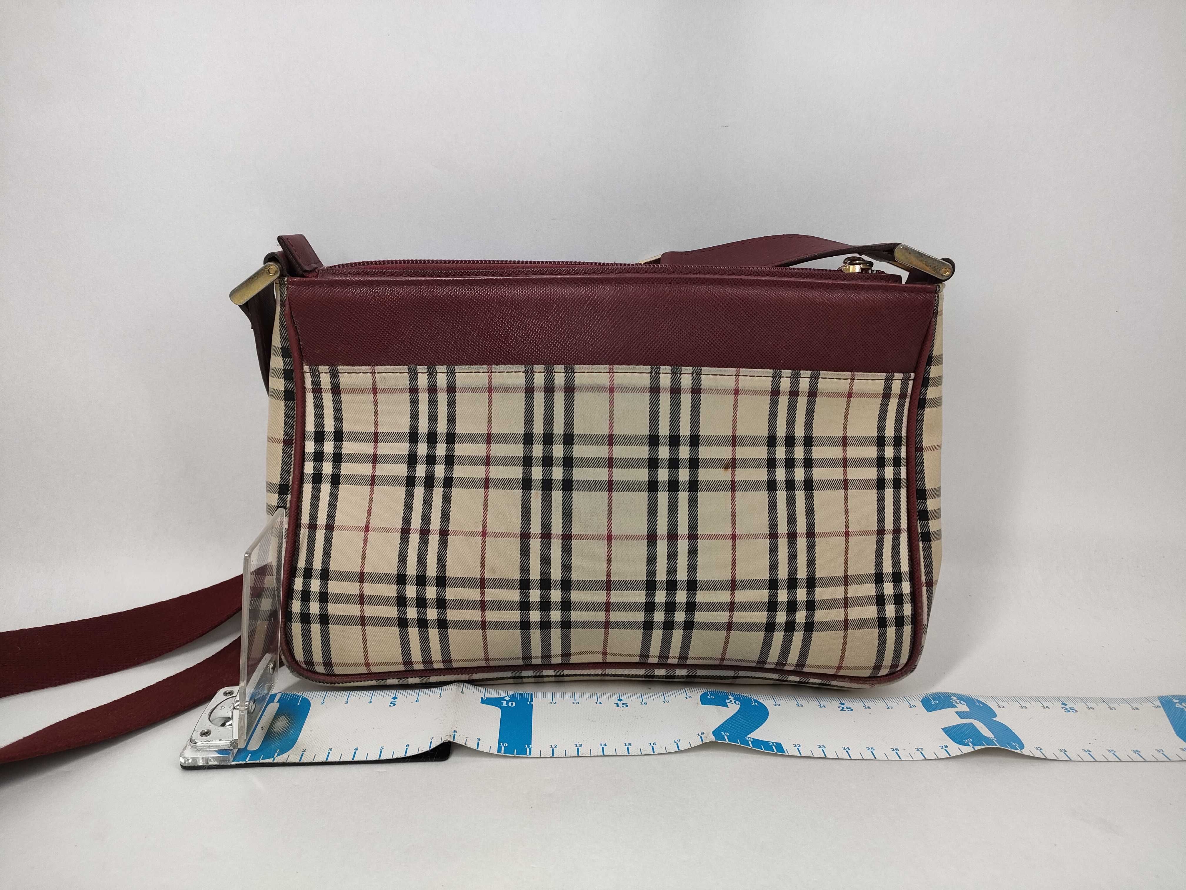 Nova Check Canvas x Leather Shoulder Bag — view 2