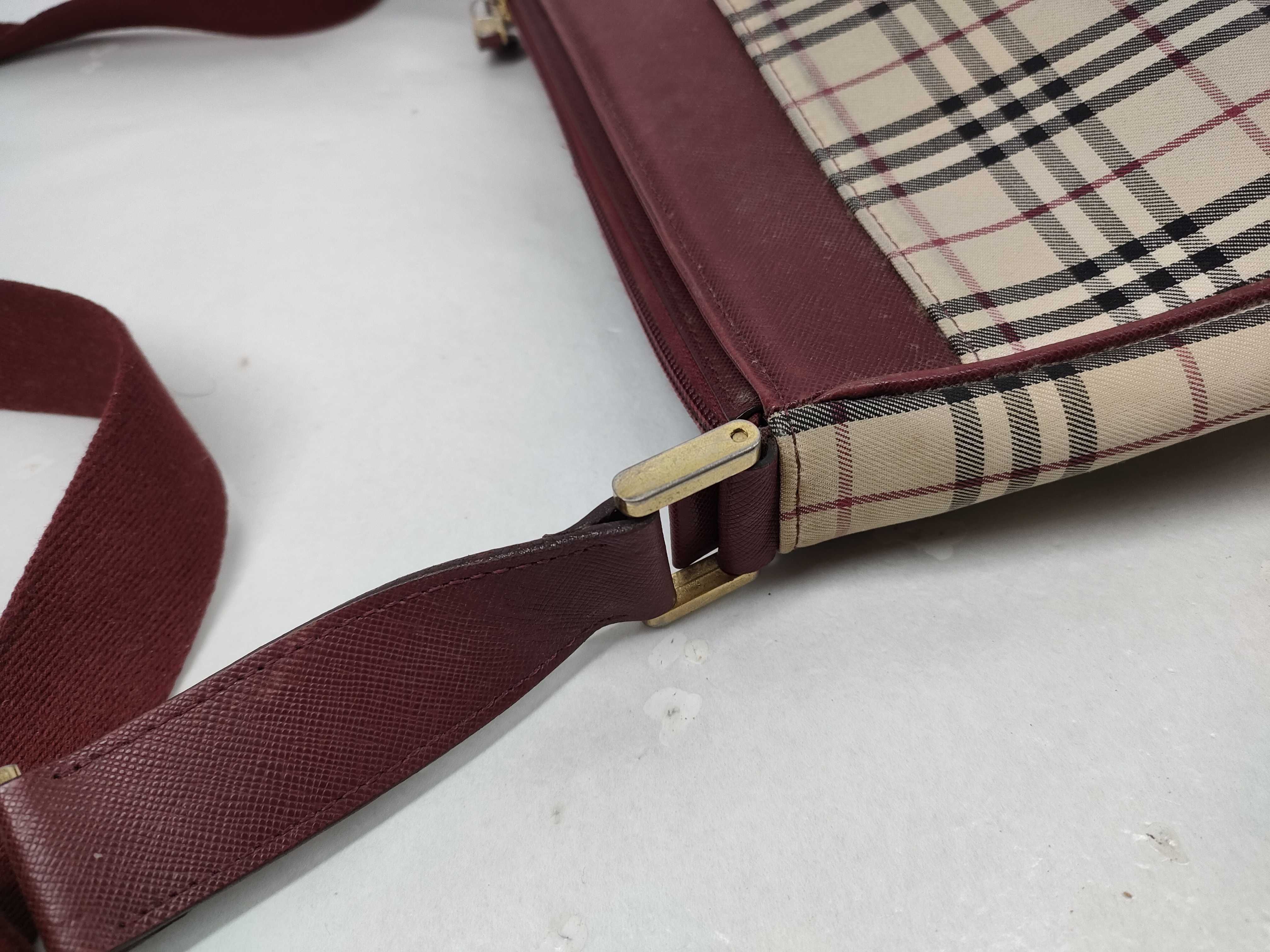 Nova Check Canvas x Leather Shoulder Bag — view 5