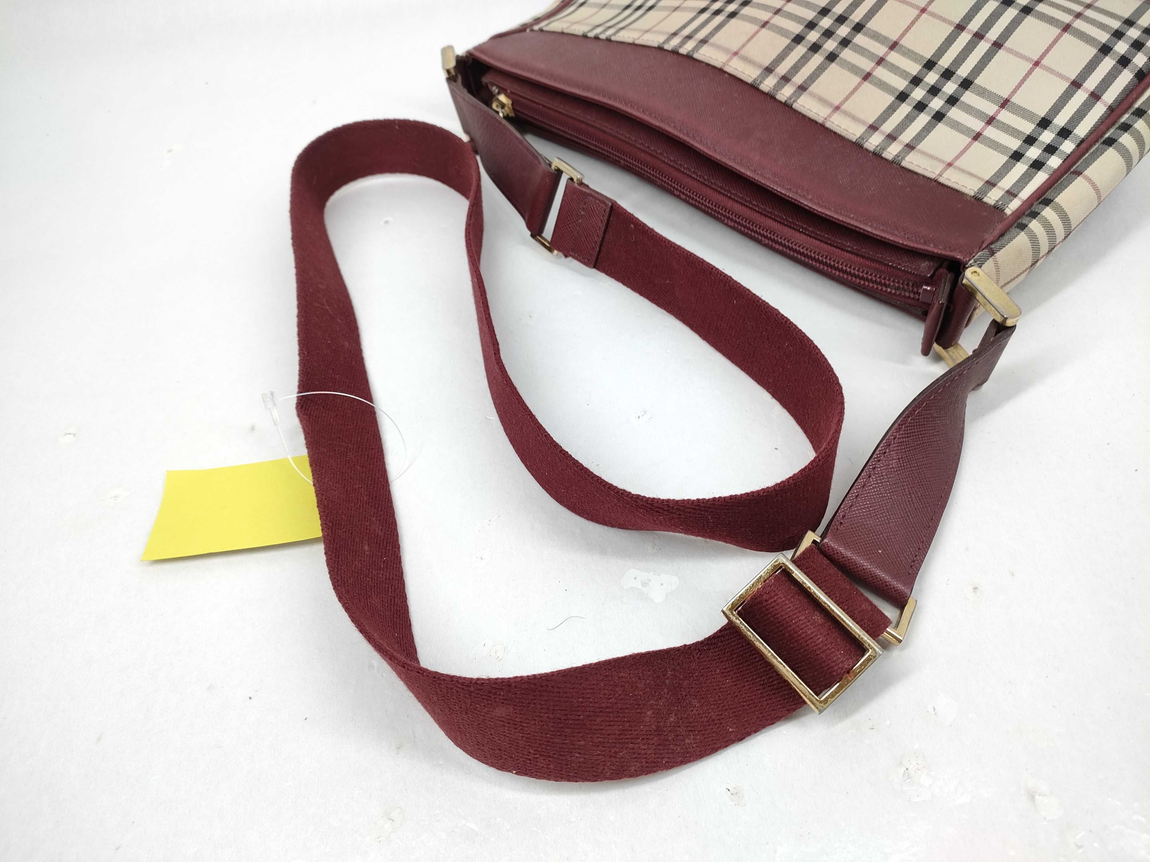 Nova Check Canvas x Leather Shoulder Bag — view 6