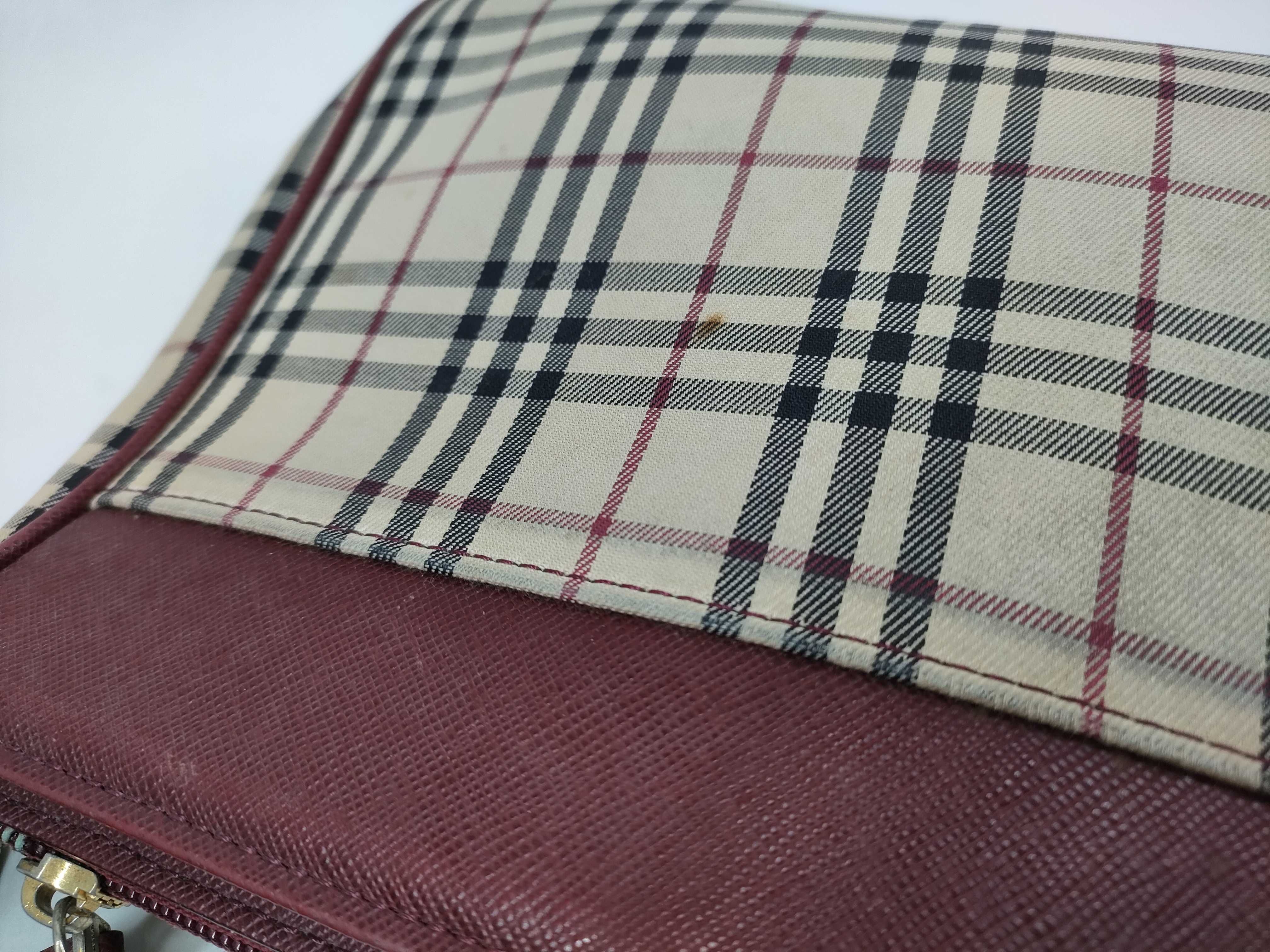 Nova Check Canvas x Leather Shoulder Bag — view 10