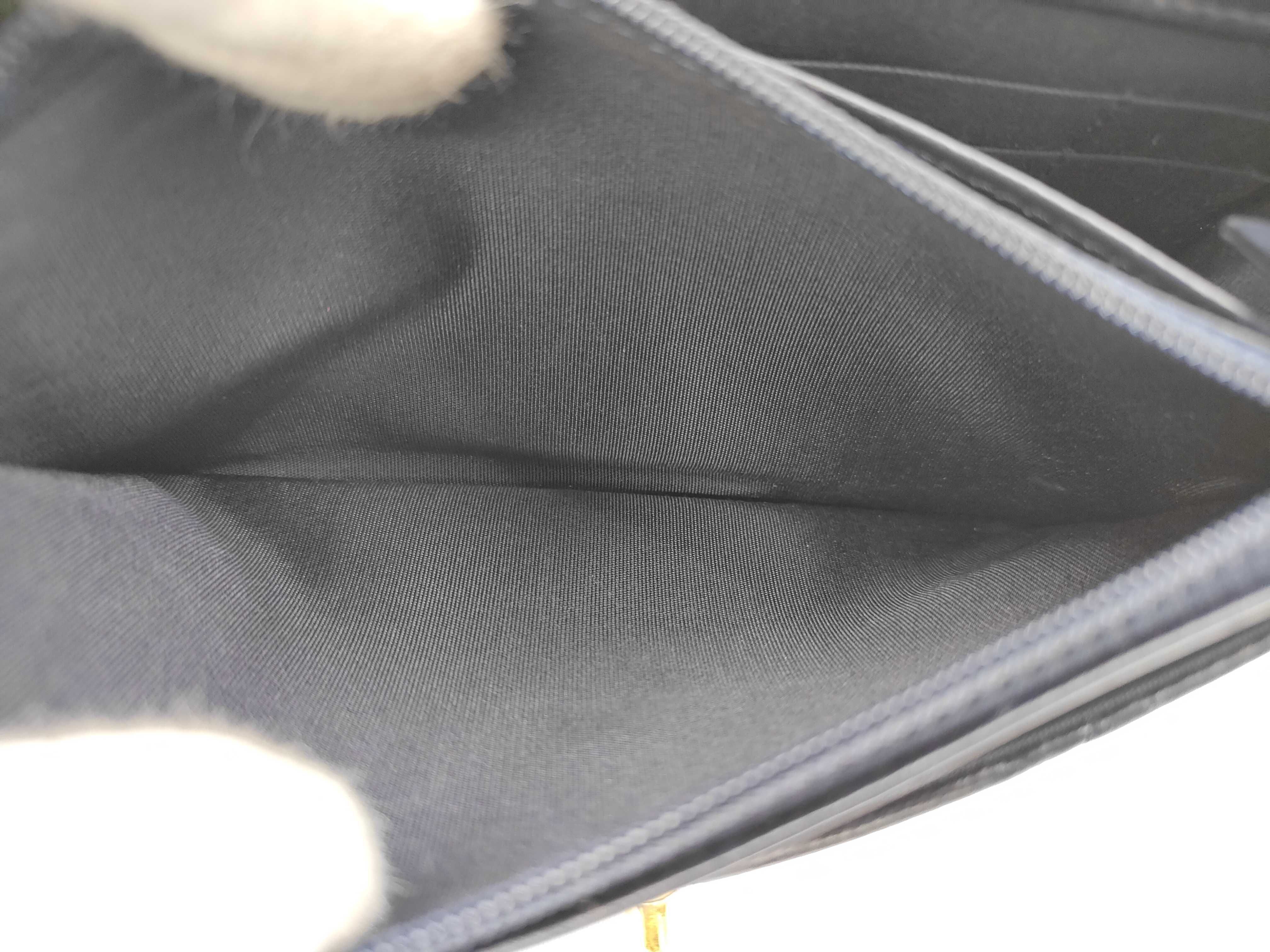 Matelassé Chain Wallet, Lambskin, Navy Bag — view 9