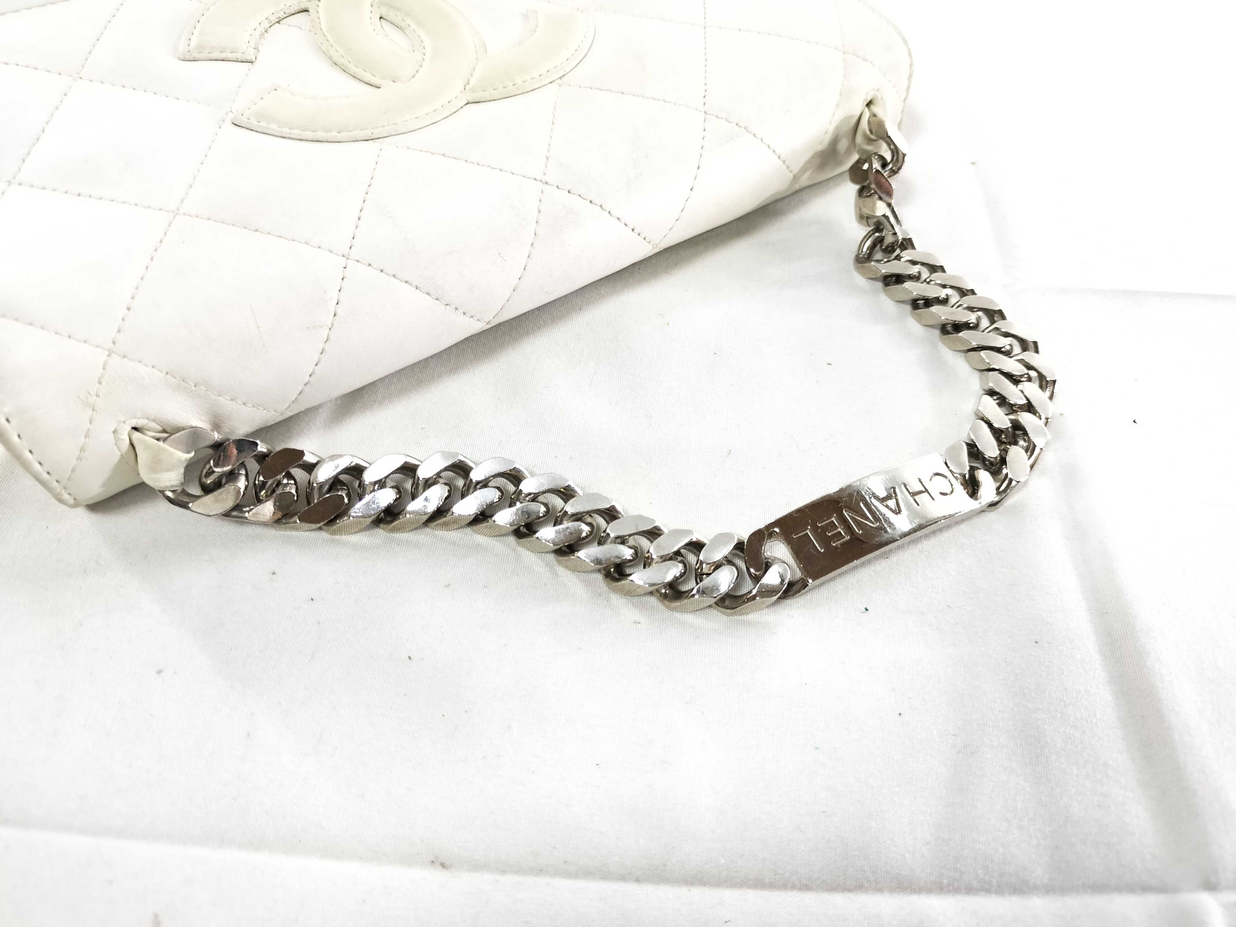 White Chain Handbag White Shoulder Bag — view 3