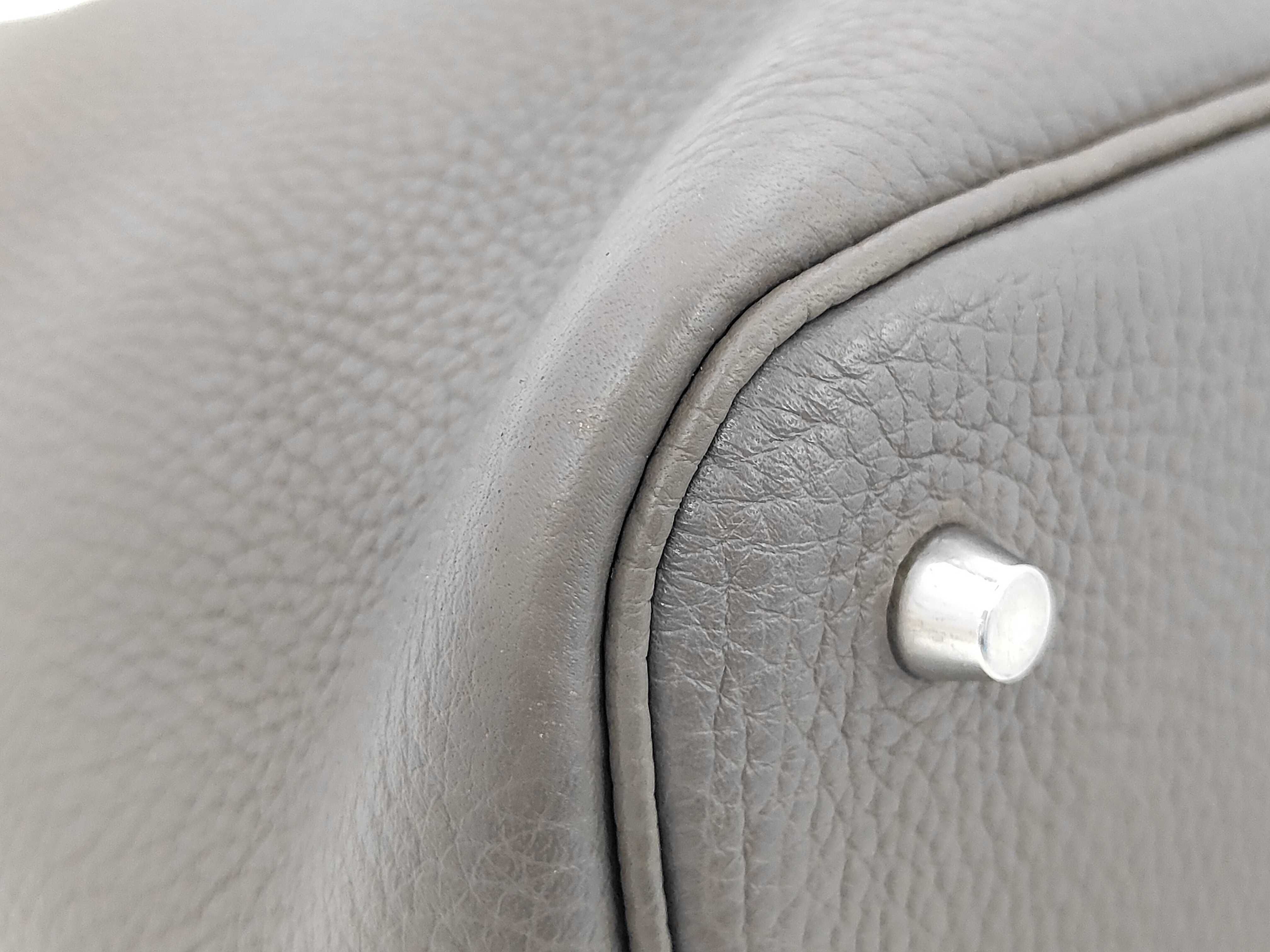 Picotin Lock MM Taurillon Leather Etoupe X Stamp Silver Hardware Handbag — view 4
